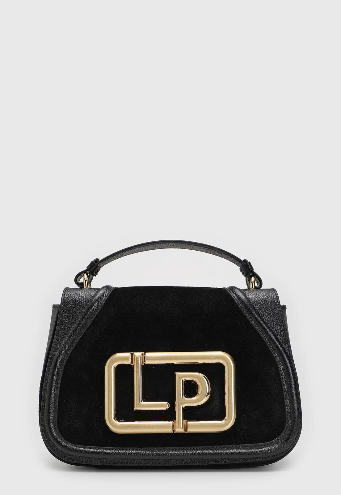 Vista principal Bolsa Tiracolo Lança Perfume Alça Dupla Preta Lança Perfume preto