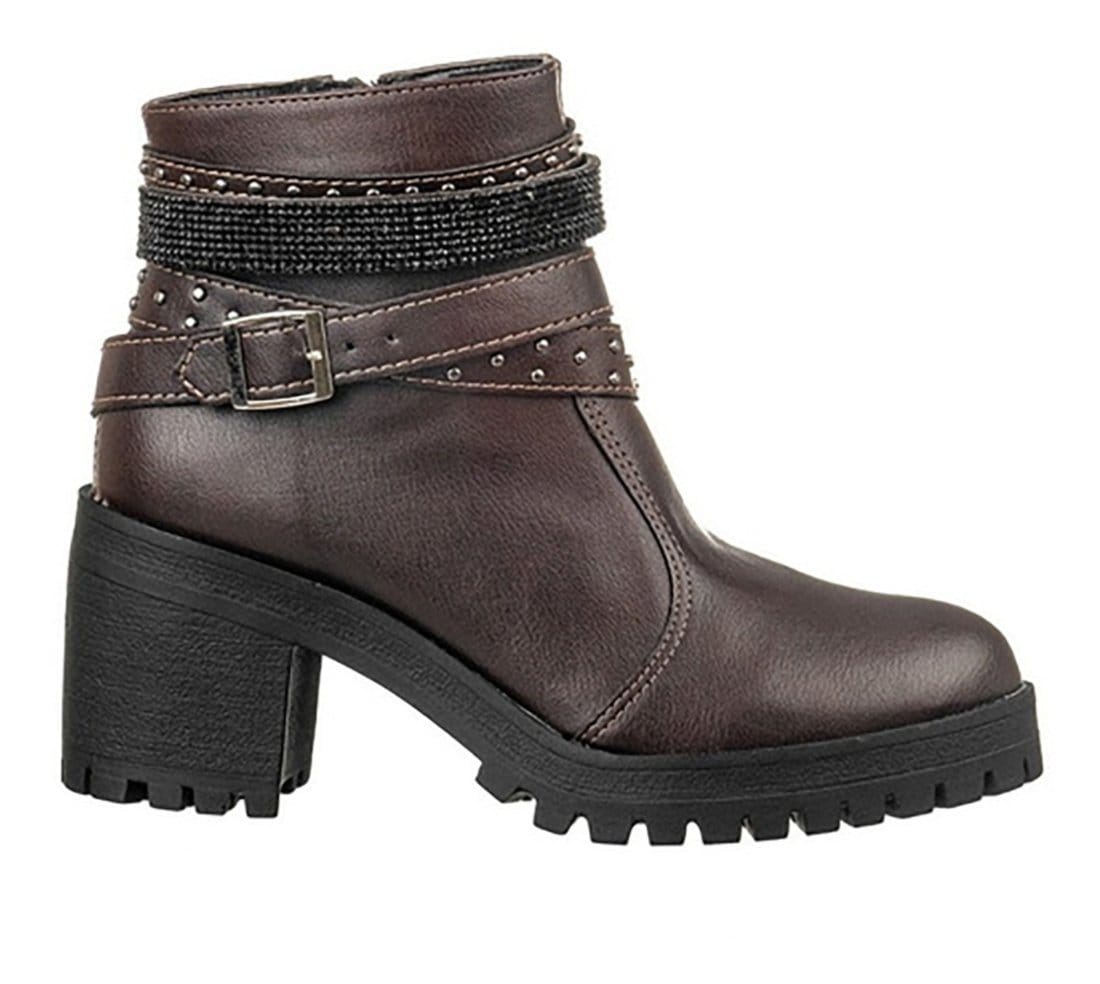 Vista 2 Coturno Botinha C/fivelas Tratorado VIA BIRIGUI marrom