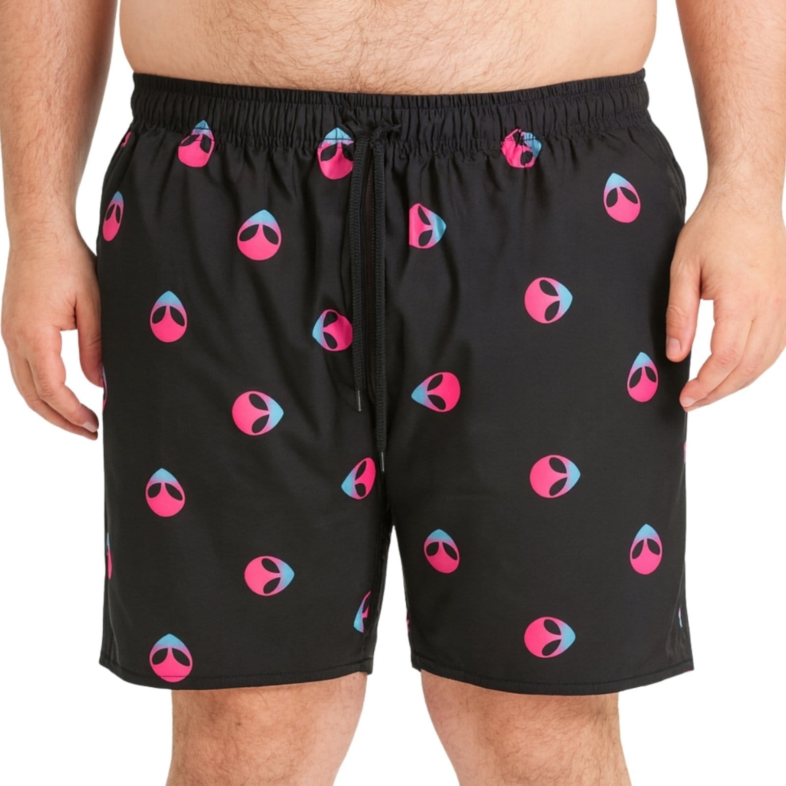 Vista 2 Kit 2 Short Tactel Masculino Plus Size Moda Praia Bermuda Relaxado preto