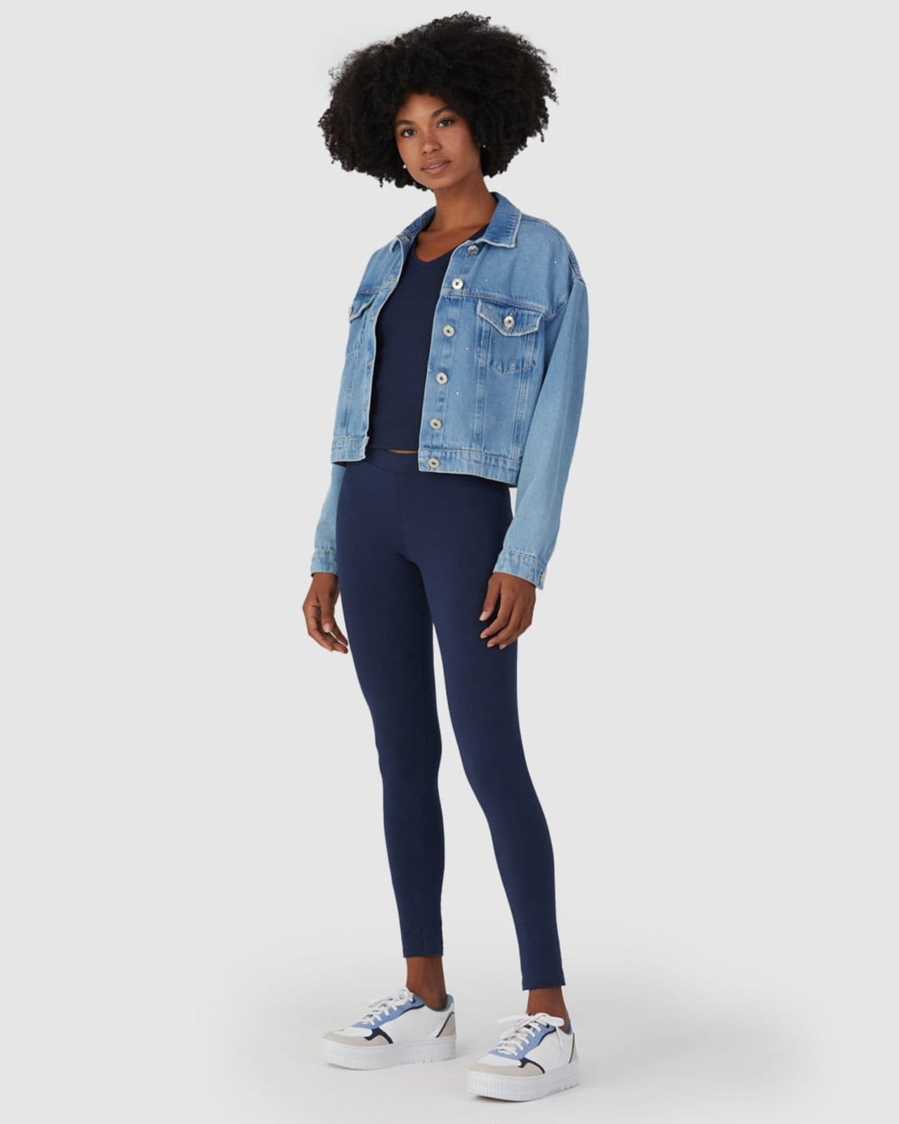 Vista principal Calça Legging Cotton Malwee azul/azul marinho