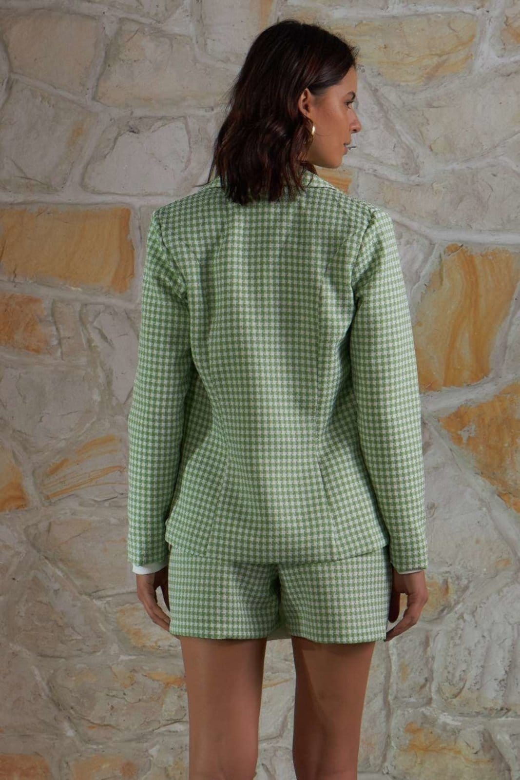 Vista 2 Short Saia Vanibele Xadrez Vanibele verde/xadrez verde