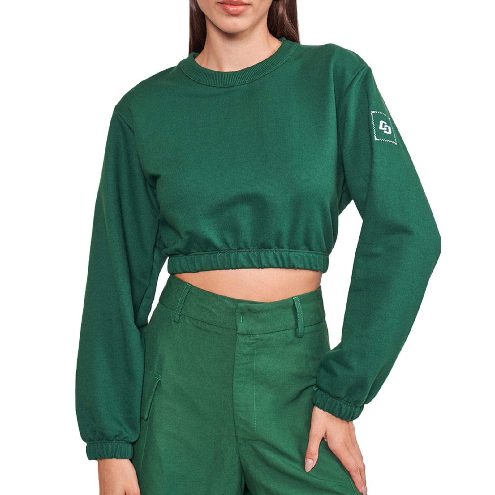 Vista principal Moletom Colcci Boy In24 Rosewood Feminino Colcci verde