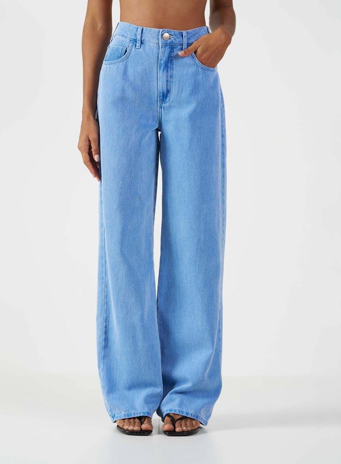 Calça Jeans Wide Leg Cós Alto Colcci CLC Indigo