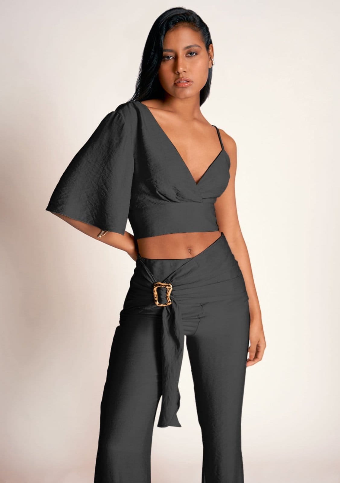 Calca Zinco Jogger Cintura Alta Com Fivela