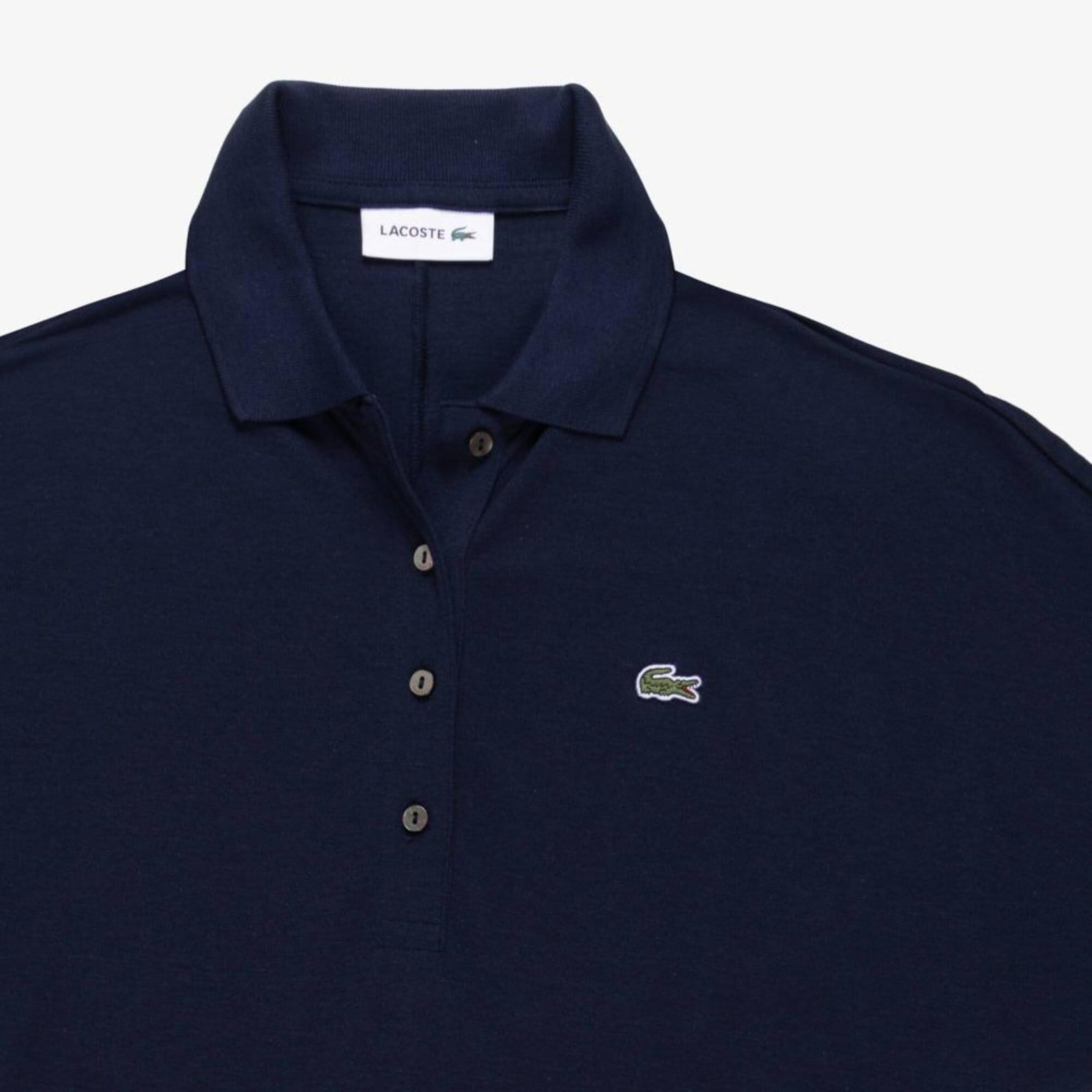 Vista 2 Vestido Polo Piqué com Manga Morcego Lacoste azul