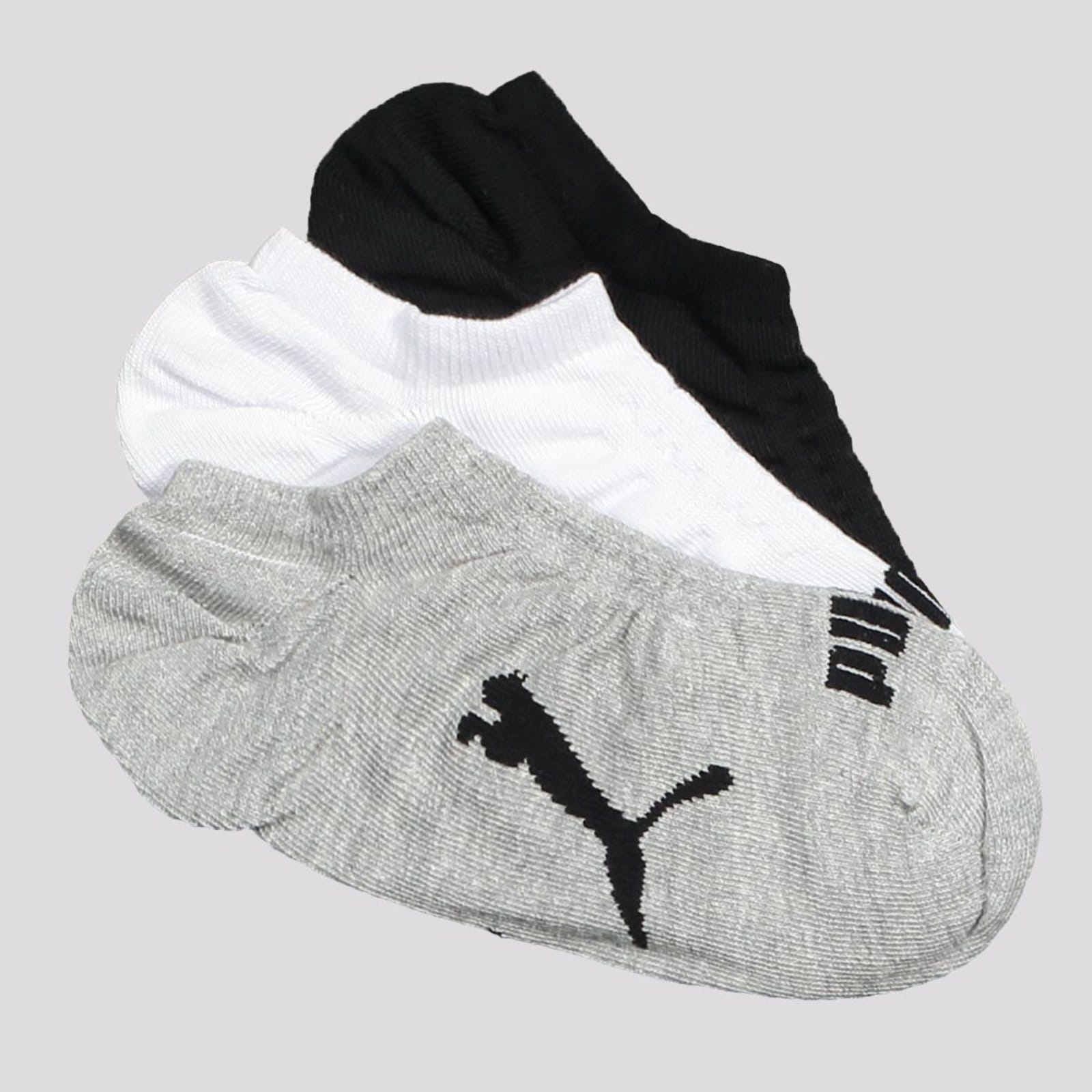 Vista principal Kit Meia Puma Sapatilha 3 Pares Feminina Preta Bra Puma multicolorido