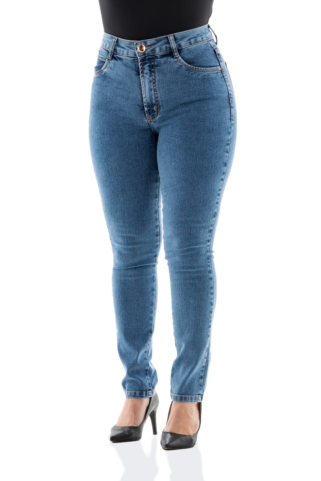 Vista principal Calça Feminina Arauto Hot Cropped ARAUTO JEANS azul/jeans
