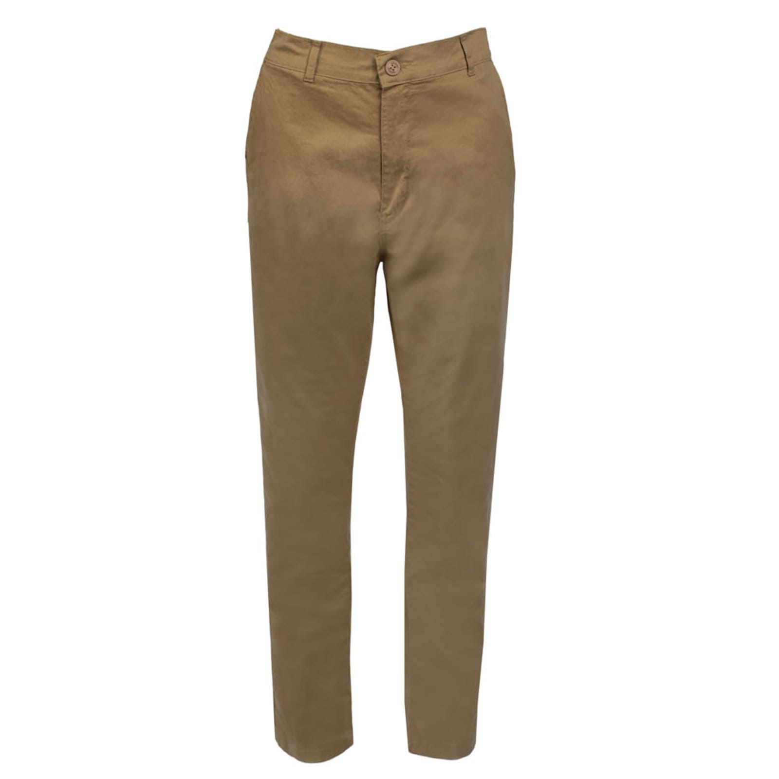 Calça Masculina Gangster Plus Size Sarja Reta Caqui