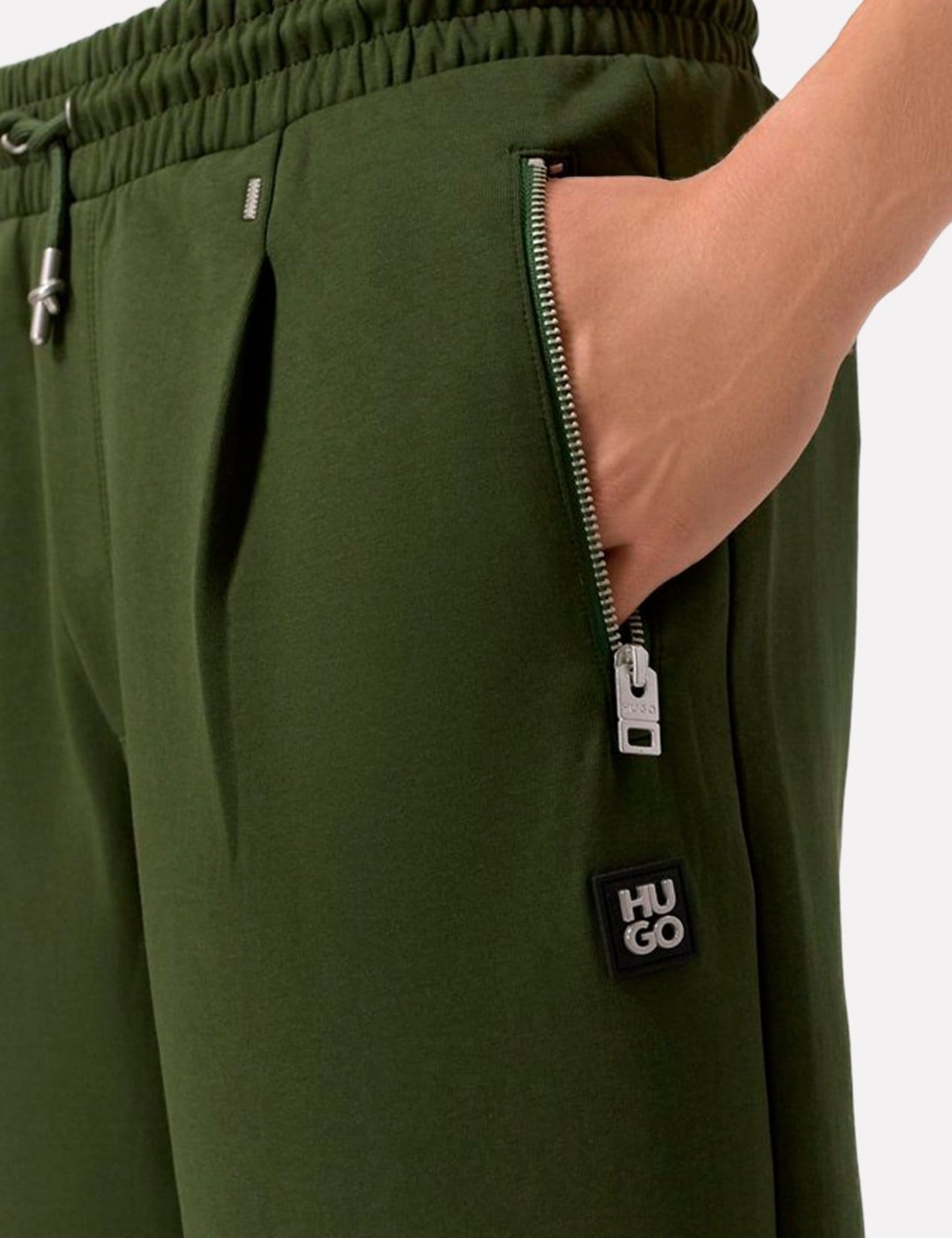 Vista 2 Calça Hugo Boss Masculina Moletom Regular Dargenpan Escuro Hugo Boss verde