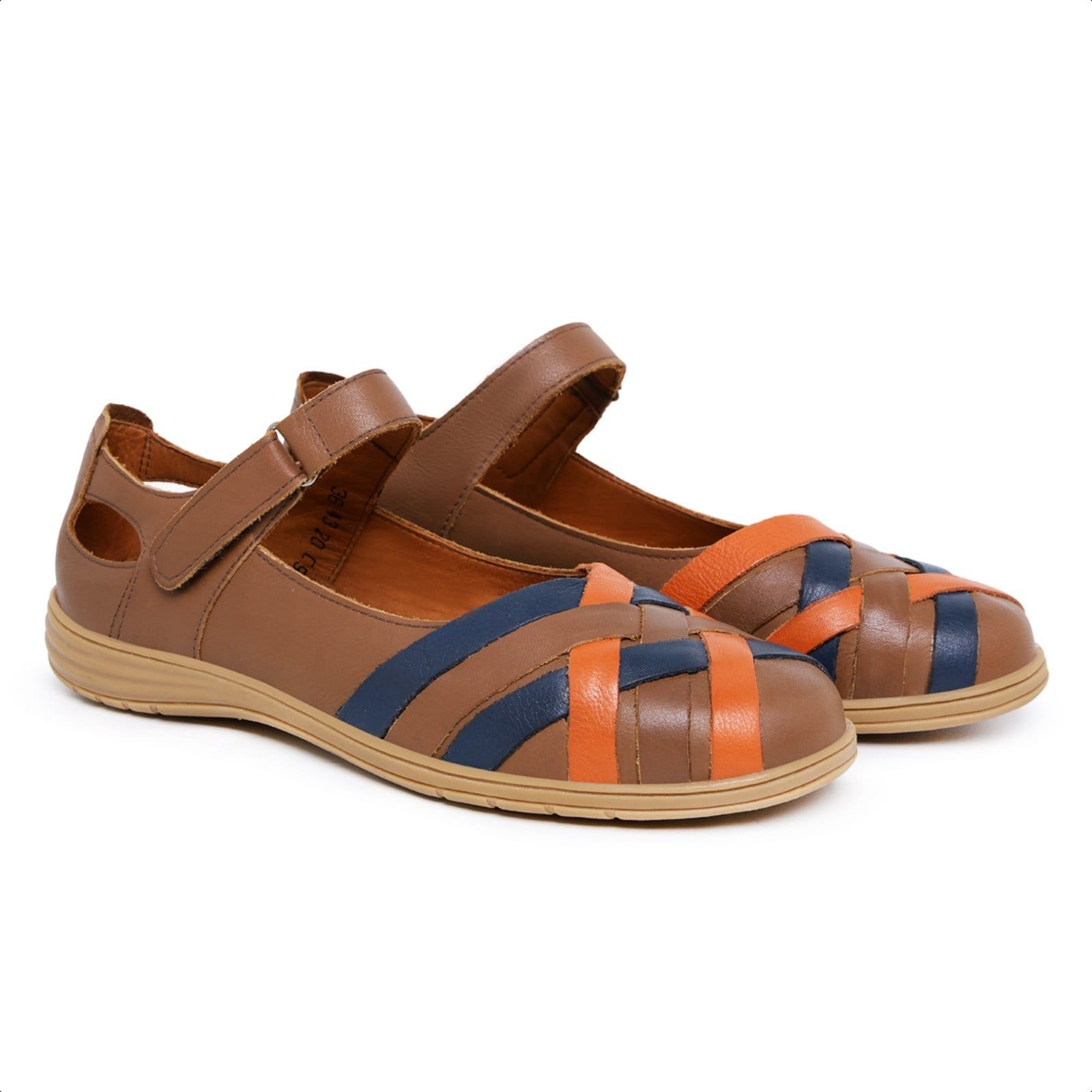 Vista principal Sapatilha Feminina de Couro, Palmilha Forrada em Couro e Sola de Borracha Mod:4320 Mister Couros marrom