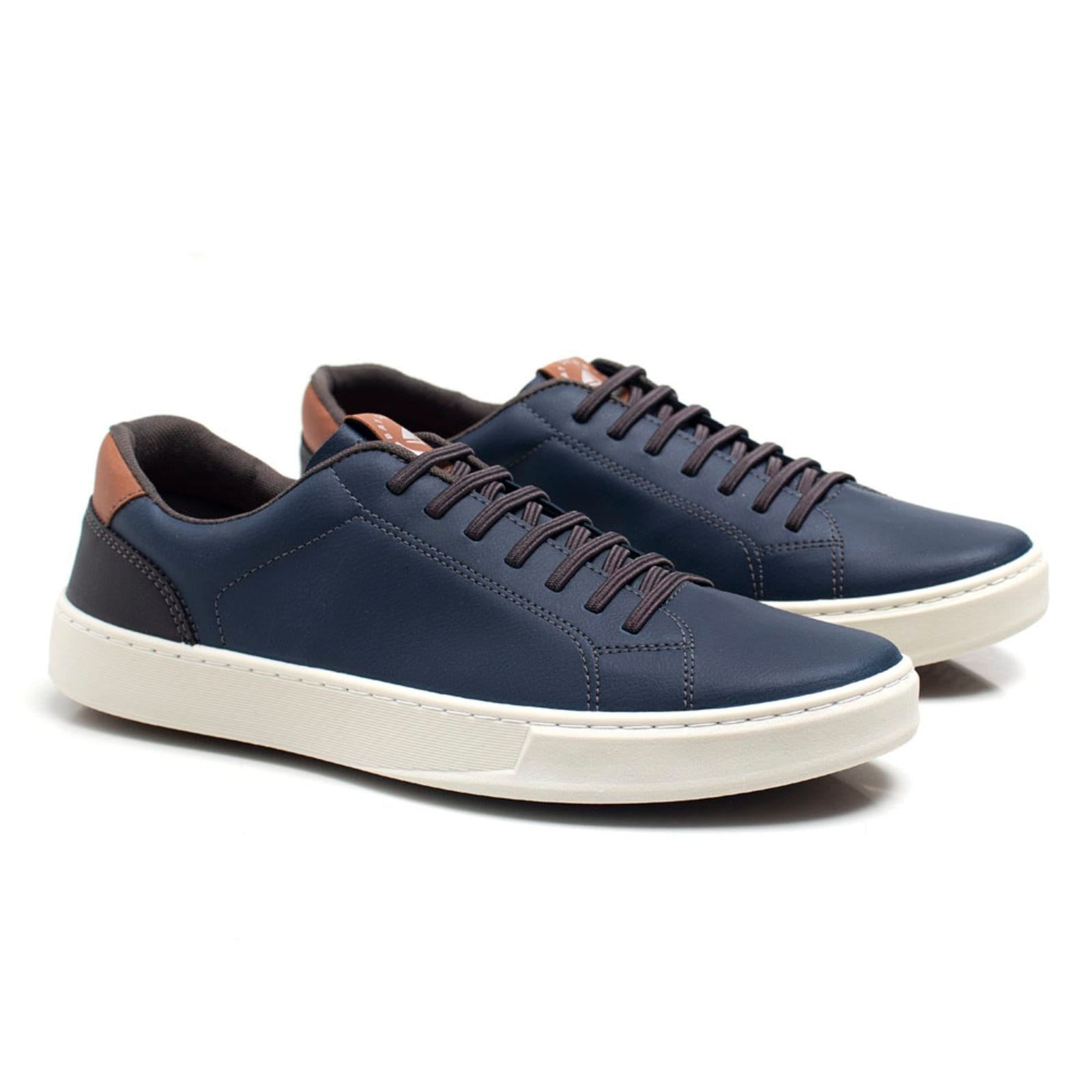 Vista 2 Sapatênis Masculino Atacador Elastico Sapato Casual Marinho Lavini Shoes azul