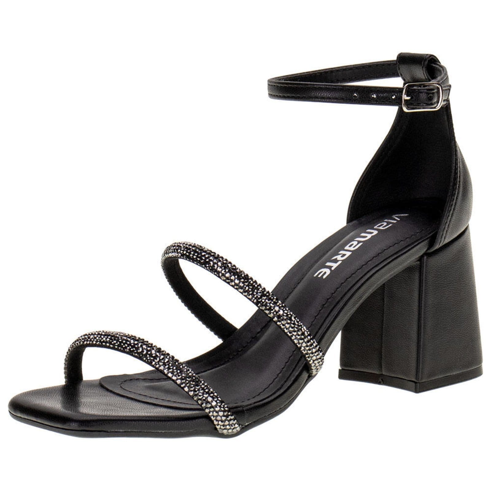 Sandália Feminina Salto Grosso Via Marte - 2310113 5830013