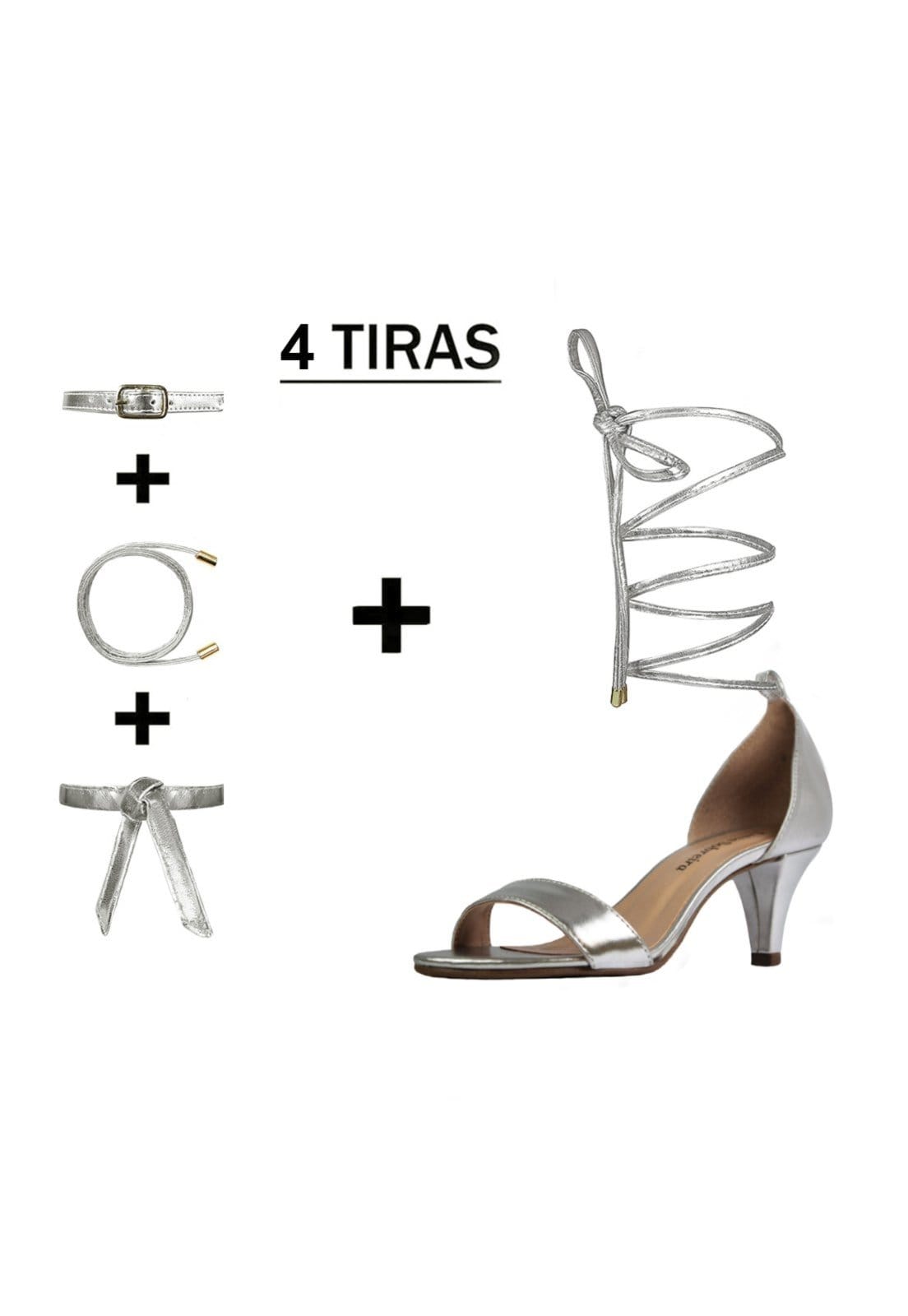 Sandália Troca Tira Salto Baixo Fino Luiza Sobreira Mod. 4080-2