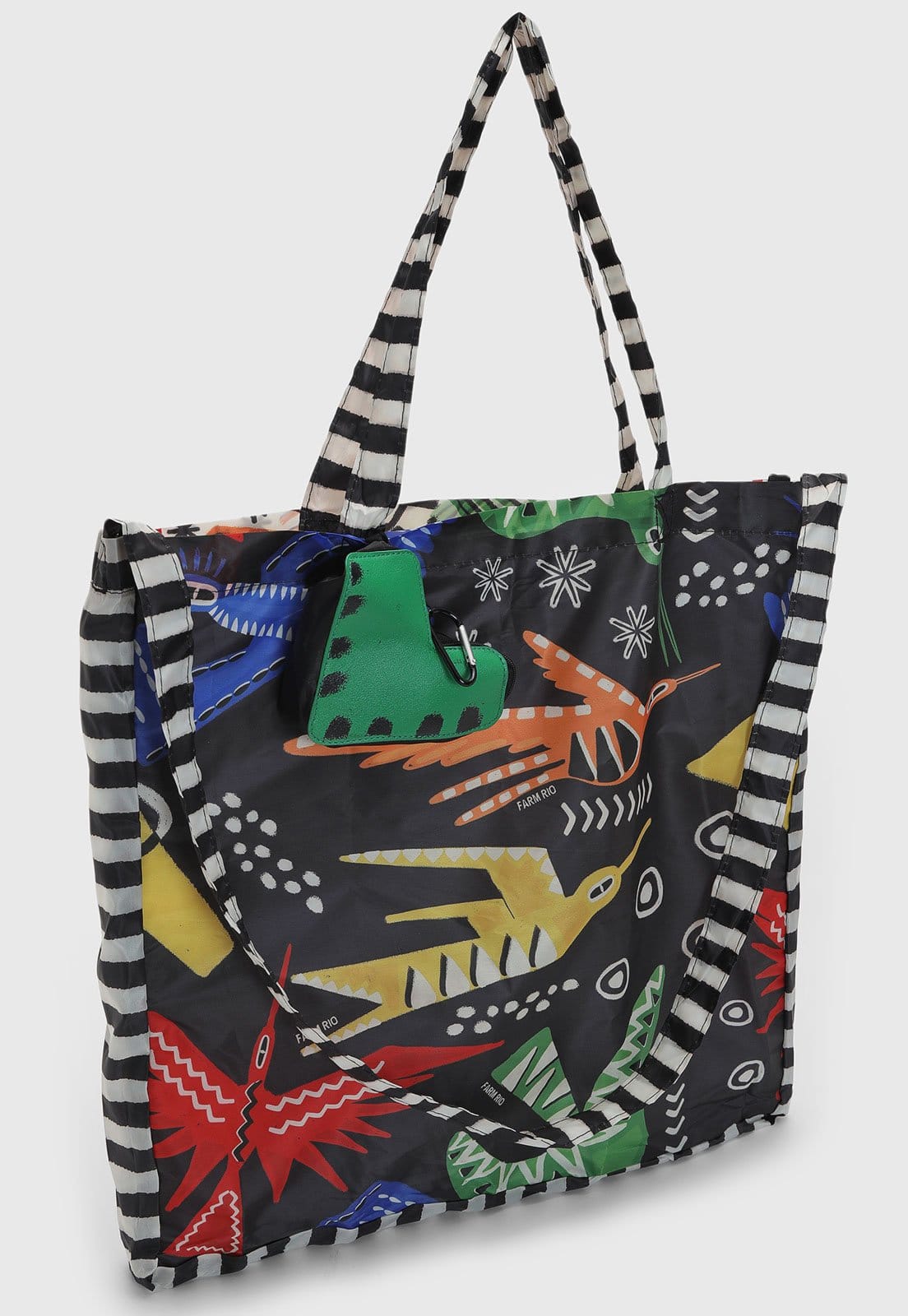 Vista 2 Bolsa Feminina FARM Me Leva Beija Flor Preta FARM preto