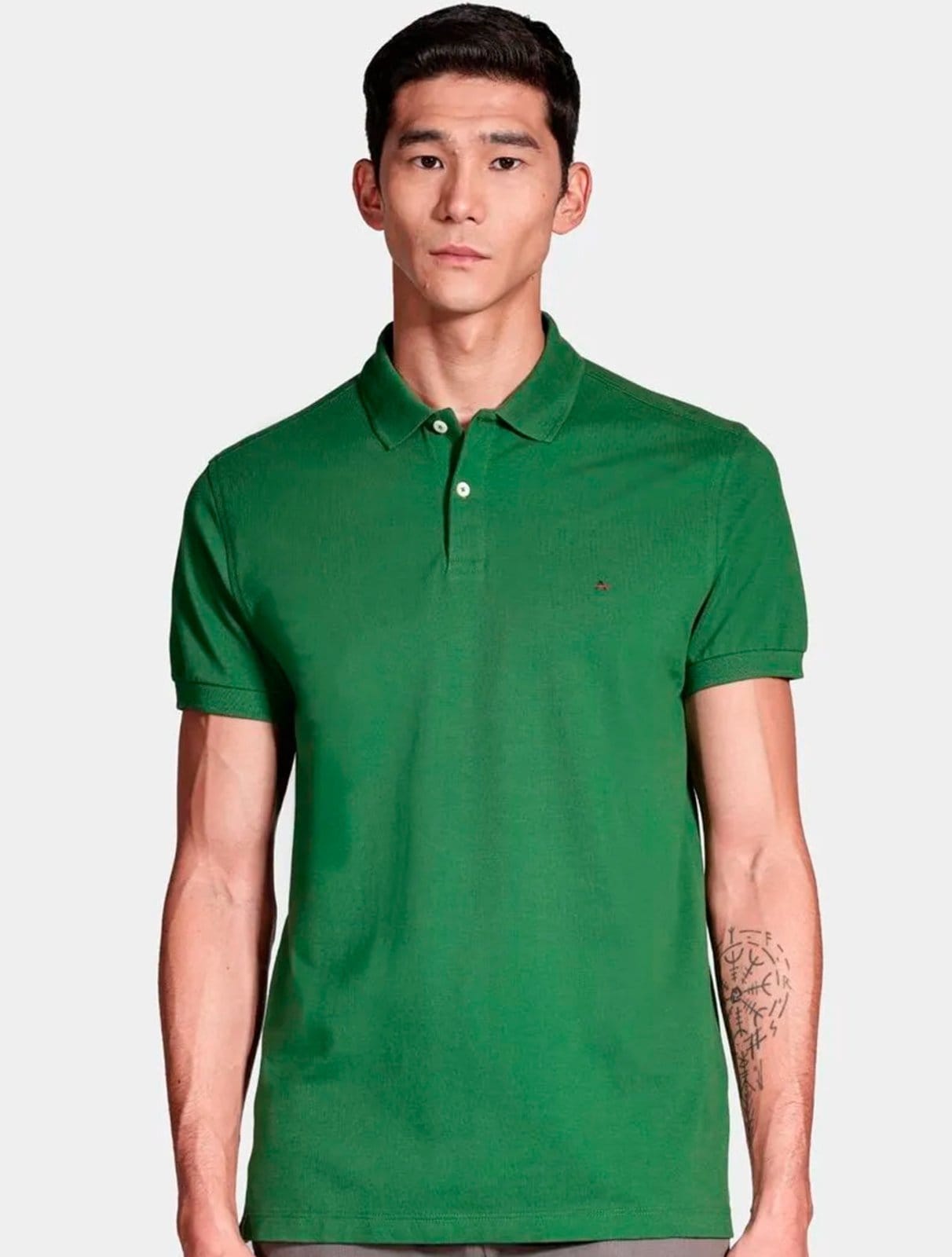 Vista principal Polo Aramis Masculina Basic Piquet Bandeira Aramis verde