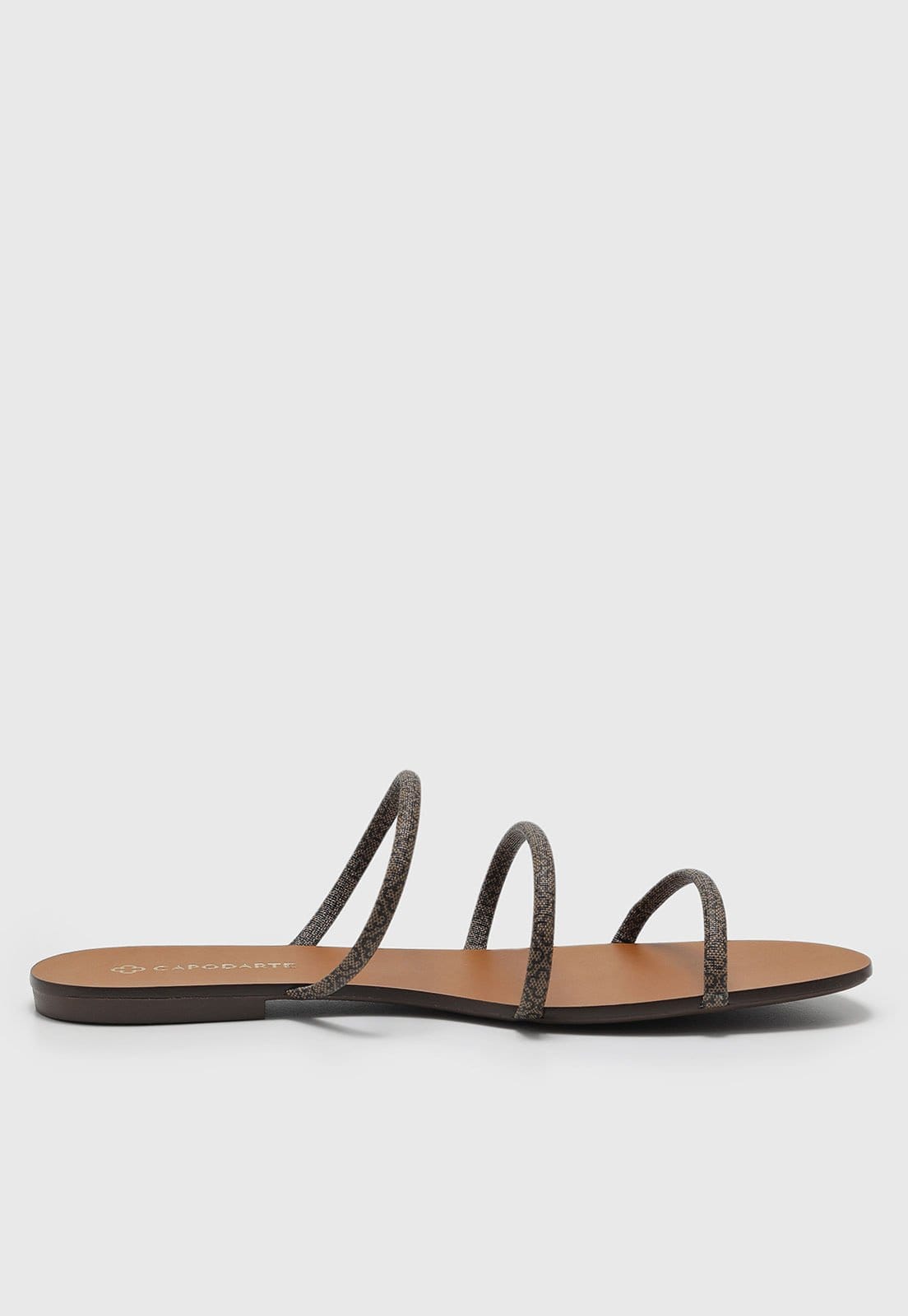 Vista 2 Rasteira Feminina Capodarte Tiras Finas Capodarte marrom