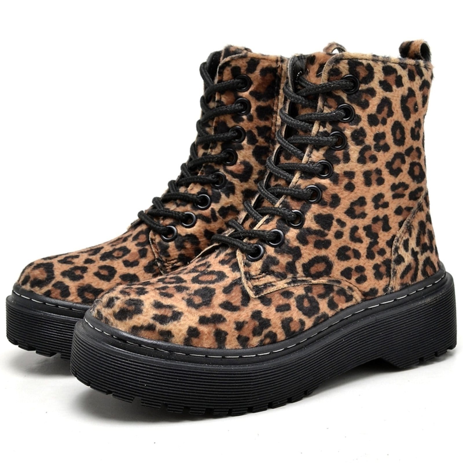 Bota Coturno Feminino Tratorada Animal Print DUBUY 1105FG