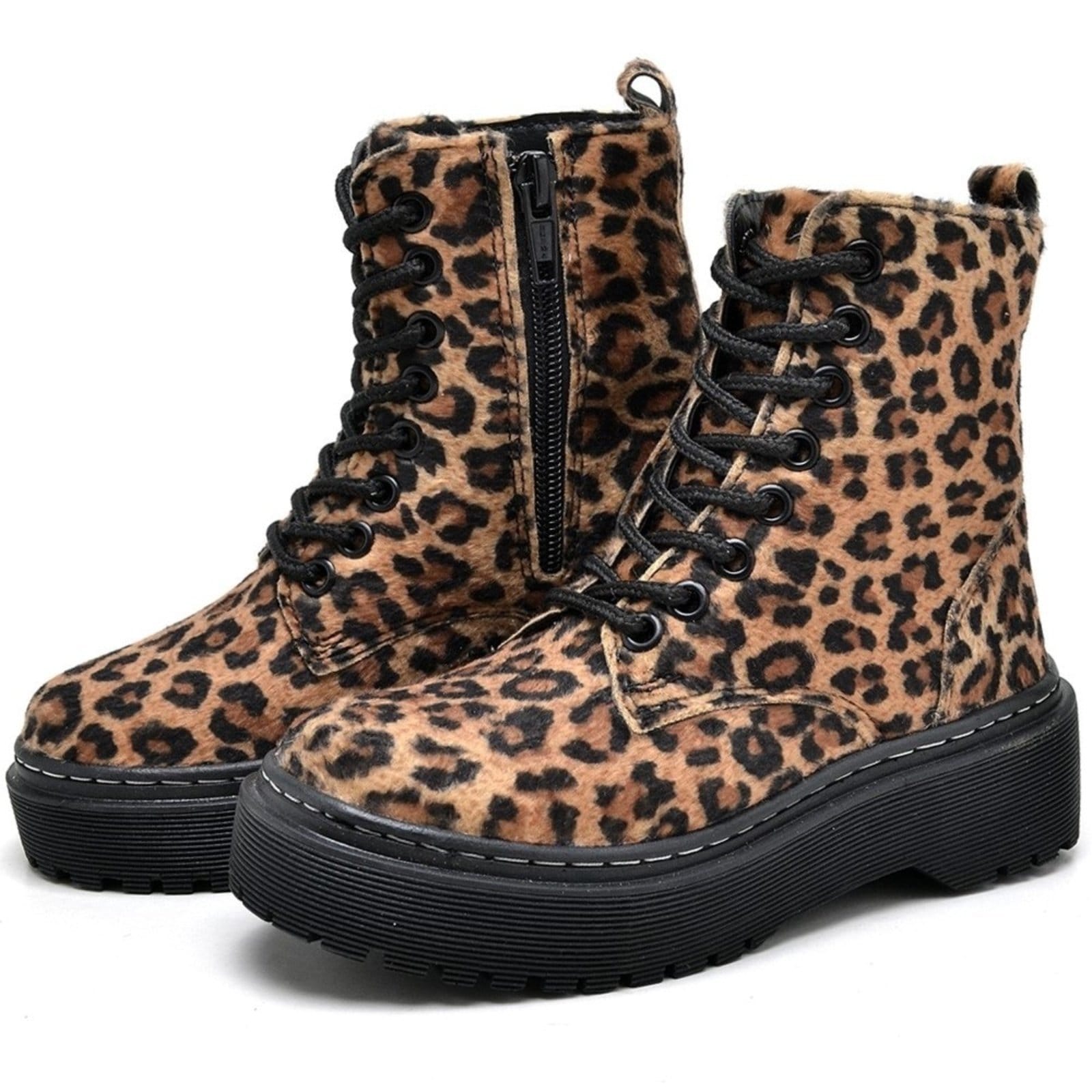 Vista 2 Bota Coturno Feminino Tratorada Animal Print DUBUY 1105FG DUBUY marrom