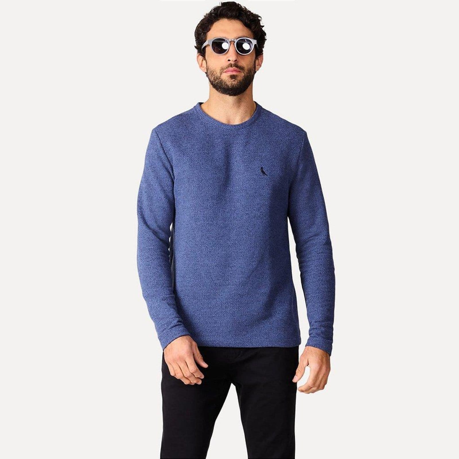 Vista 2 Casaco de Moletinho Reserva Careca Masculino RESERVA GO azul