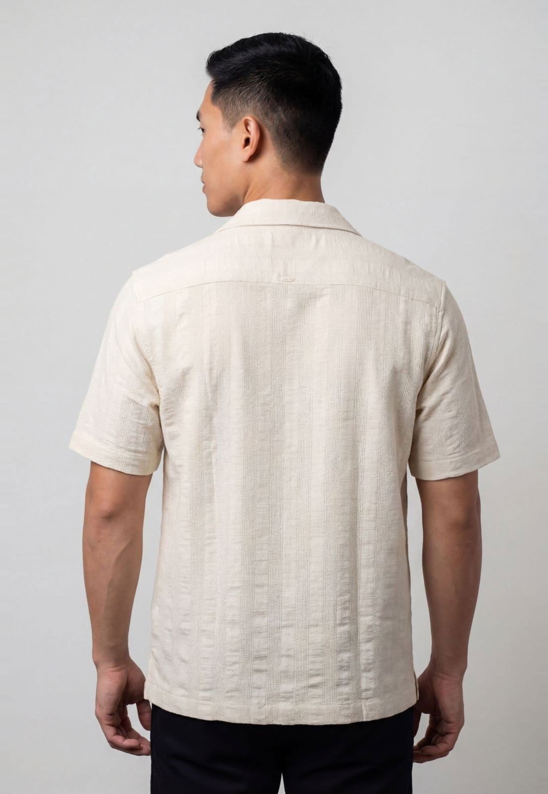 Vista 2 Camisa Masculina Aramis Manga Curta Off-White Aramis off-white white