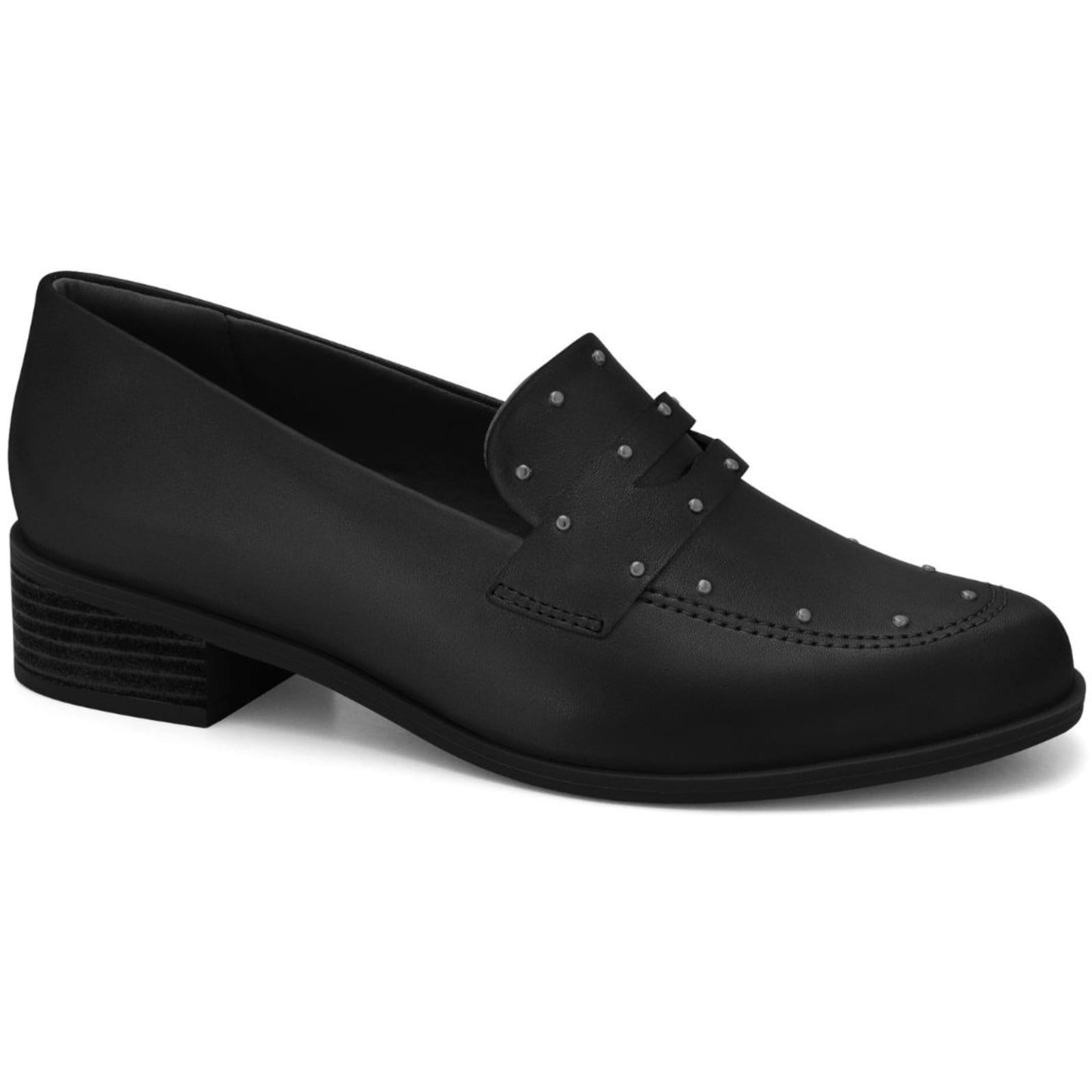 Vista principal Mocassim Feminino Salto Bloco Ramarim 2416202-7 RAMARIM preto