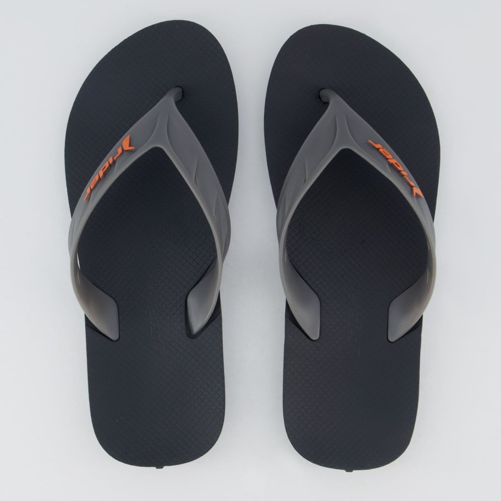 Vista principal Chinelo Rider Street e Laranja Rider preto