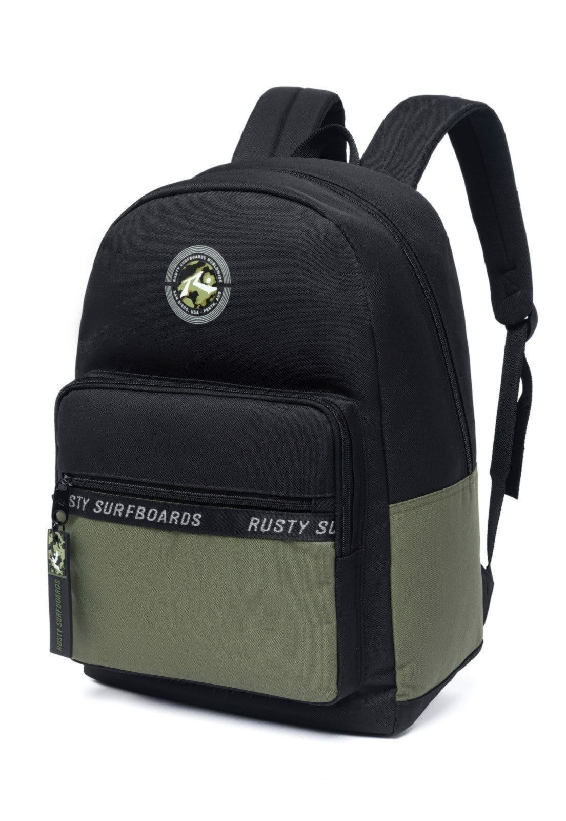 Vista 2 Mochila Casual Rusty Masculina Reforçada Escolar Original Rusty preto