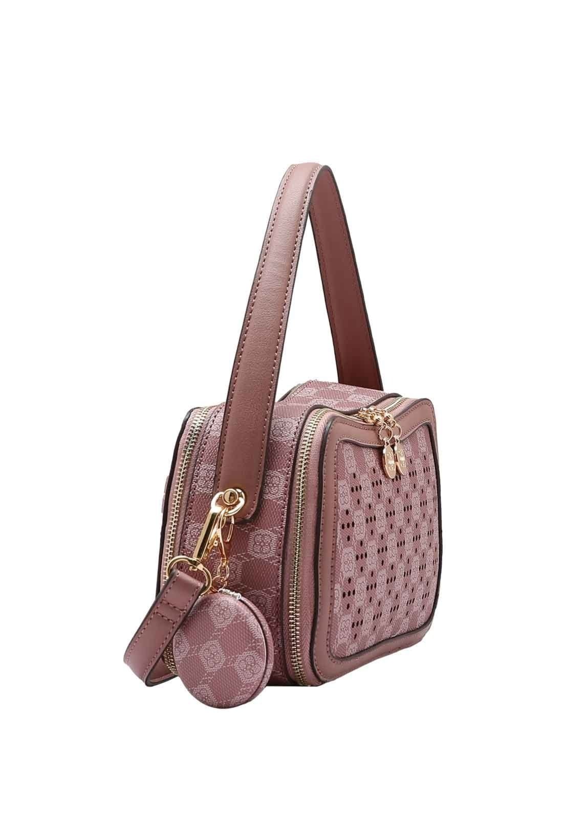 Vista 2 Bolsa Feminina Chenson Original New Cristal Mão Rose 3485030 Chenson rosê rose