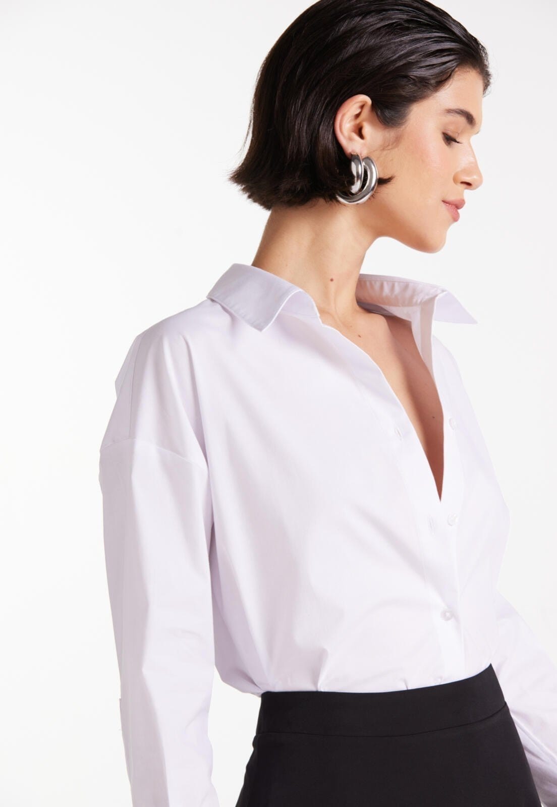 Vista 2 Camisa Tricoline Manga Longa Traymon Gg Traymon branco