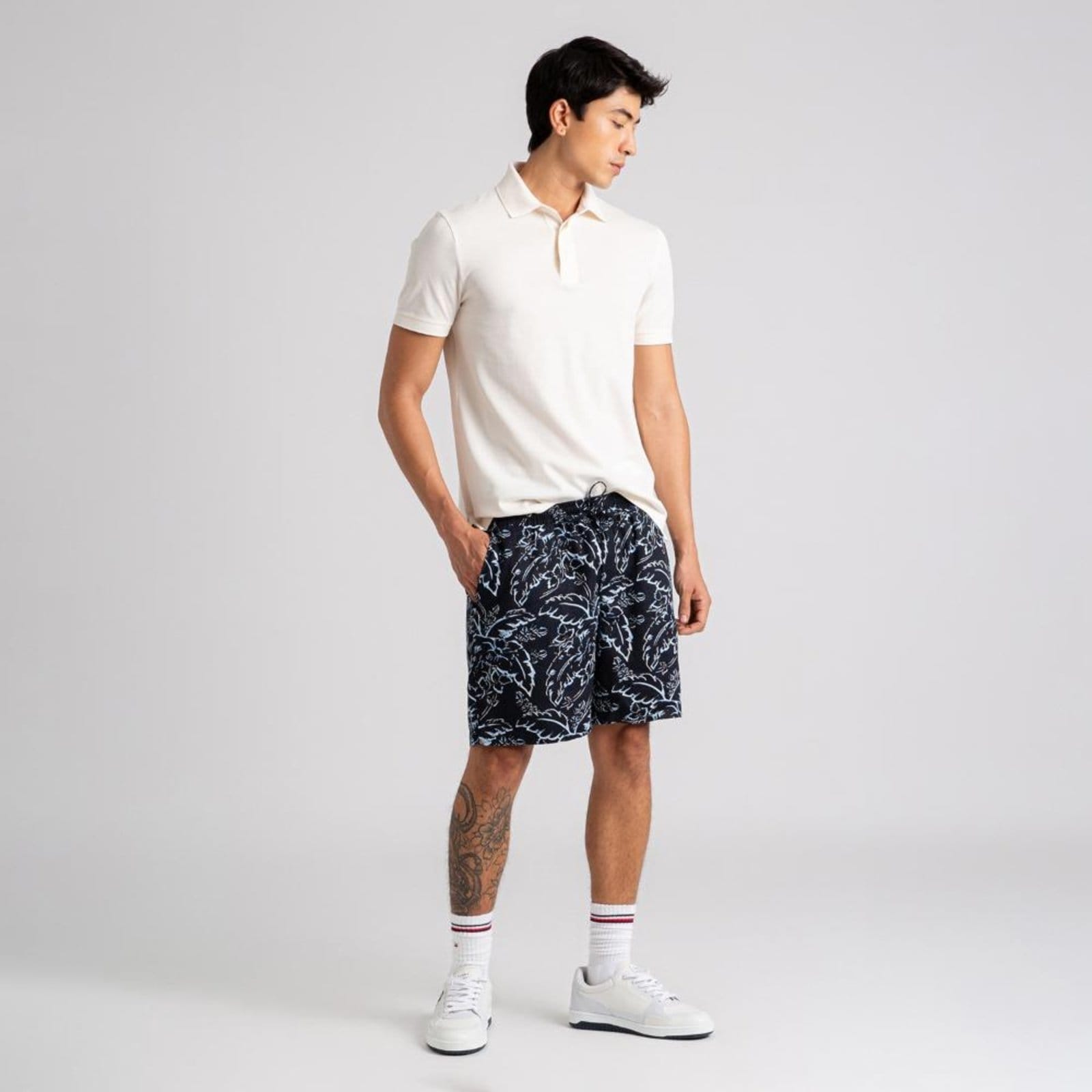 Vista 2 Polo Carcela Oculta Regular Fit - EEG Tommy Hilfiger off-white