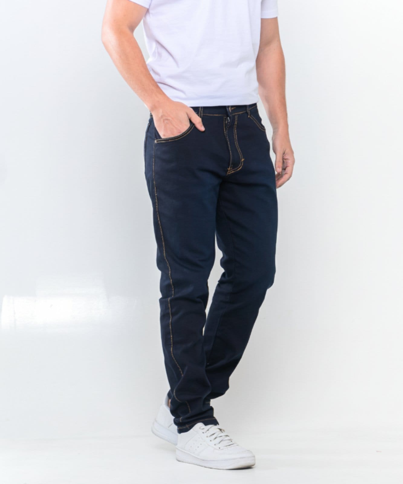 Vista 2 Calça Jeans Masculina Alpha Street Wear Slim Escuro Conforto e Estilo para o Dia a Dia Alpha Street Wear azul/jeans azul