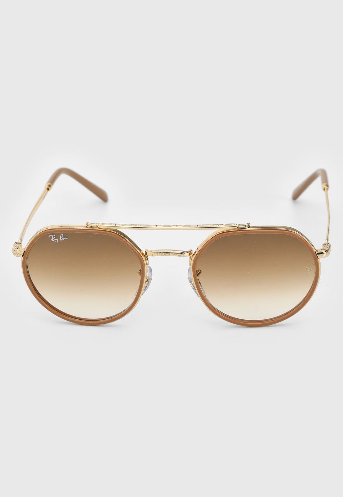 Vista 2 Óculos de Sol Feminino Ray-Ban Armação Metálica Dourada Ray-Ban dourado