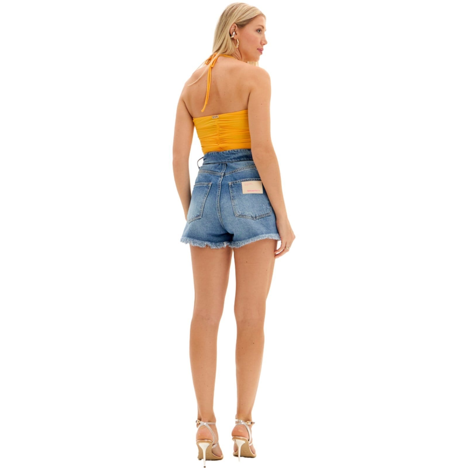 Vista 2 Short Jeans Easy Lança Perfume Grandfathe Pr25 Feminino Easy Lança perfume azul