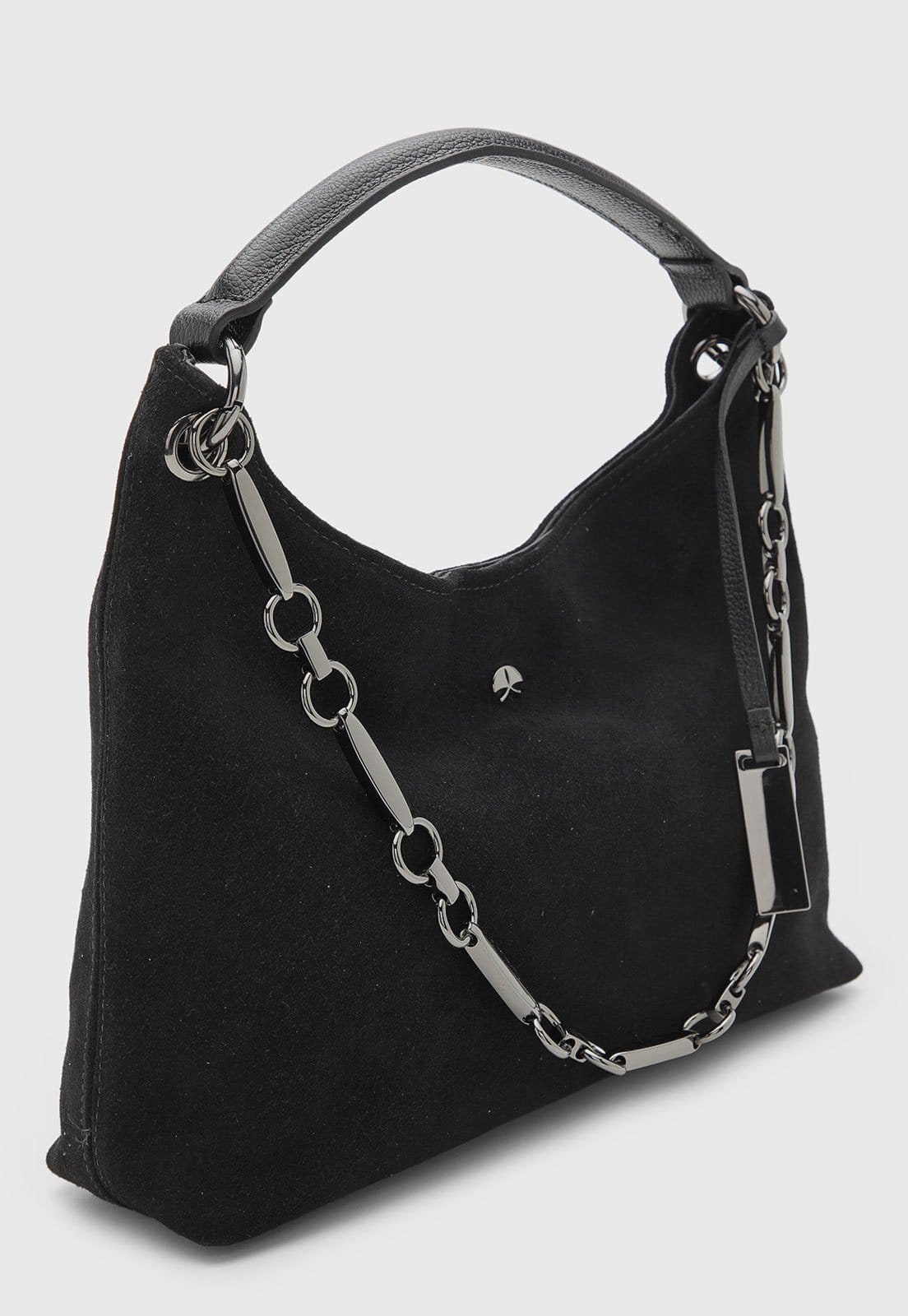 Vista 2 Bolsa Feminina Luiza Barcelos Com Corrente Preta Luiza Barcelos preto