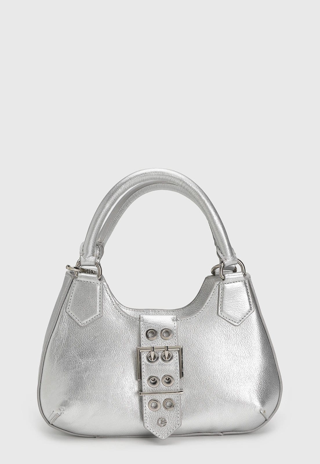 Vista principal Bolsa Média Feminina Jorge Bischoff Fivela Jorge Bischoff prata