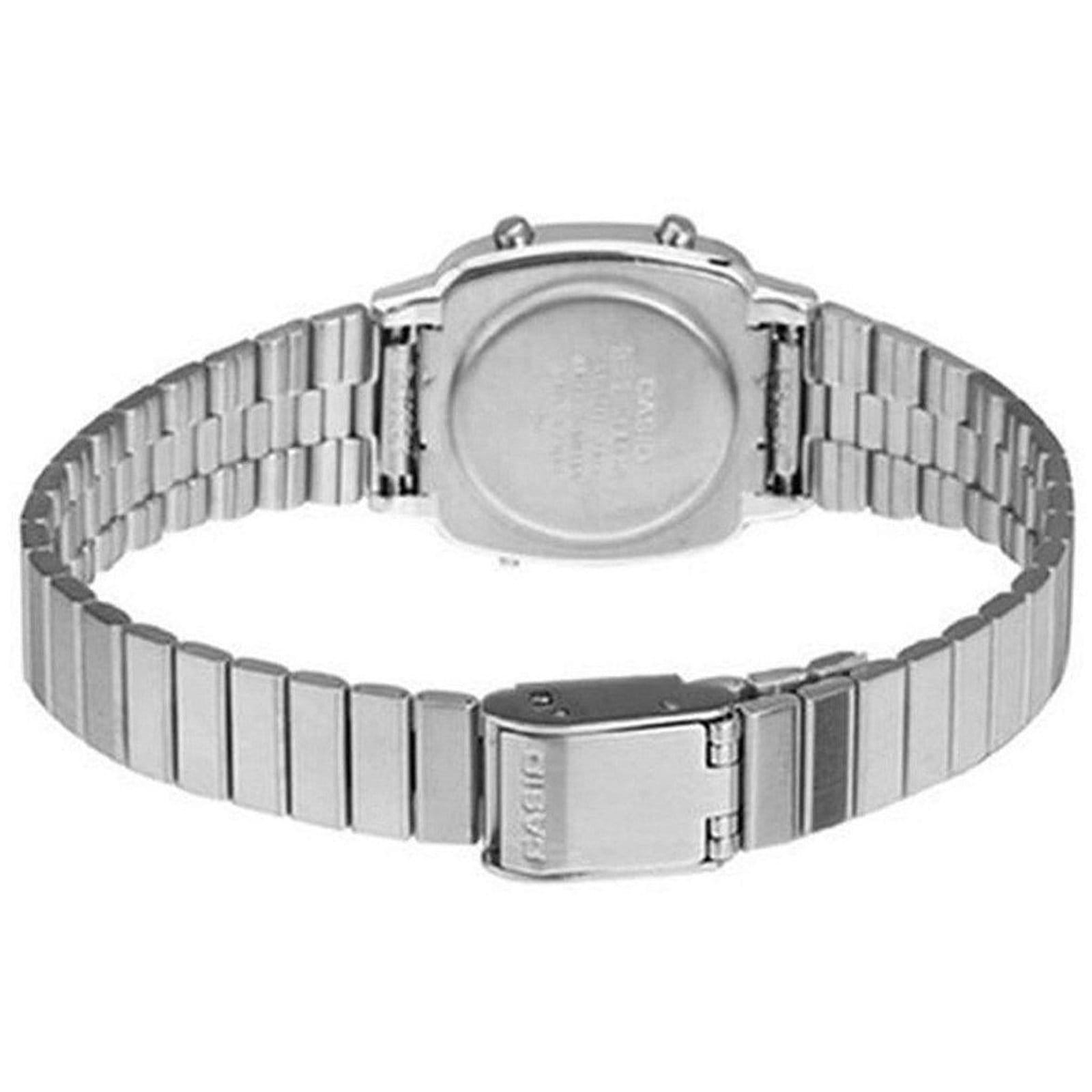 Vista 2 Relógio Casio Vintage LA670WA-1DF Preto/Prata Casio incolor