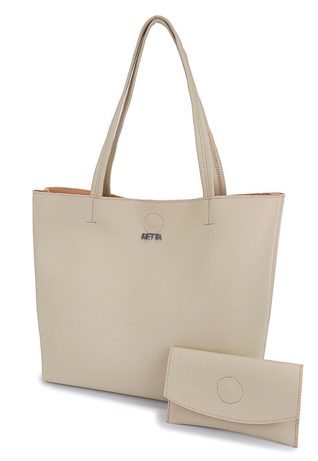 Bolsa Sacola Feminina Dia a Dia de Ombro Tira Colo Retta Oficial Marfim