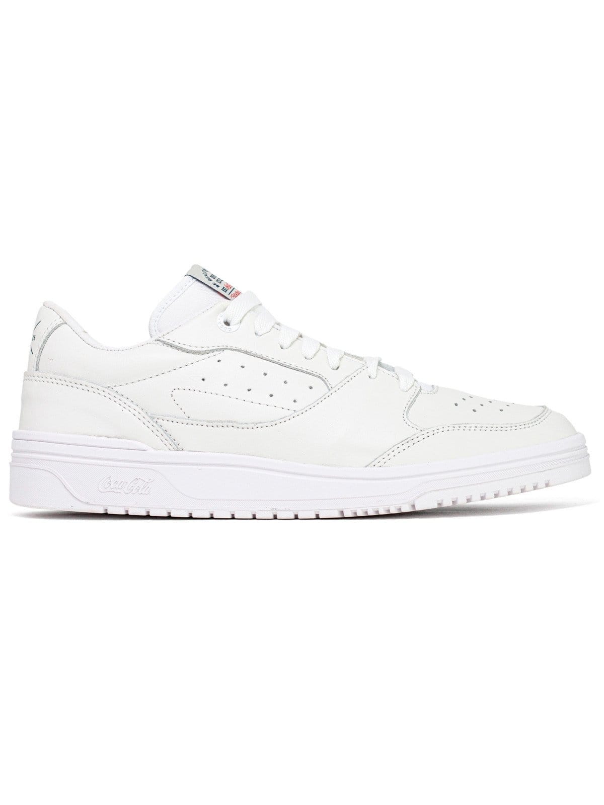 Vista principal Tênis Masculino Coca Cola March Limited Casual Couro Conforto Cadarço Branco All White Coca-Cola branco white