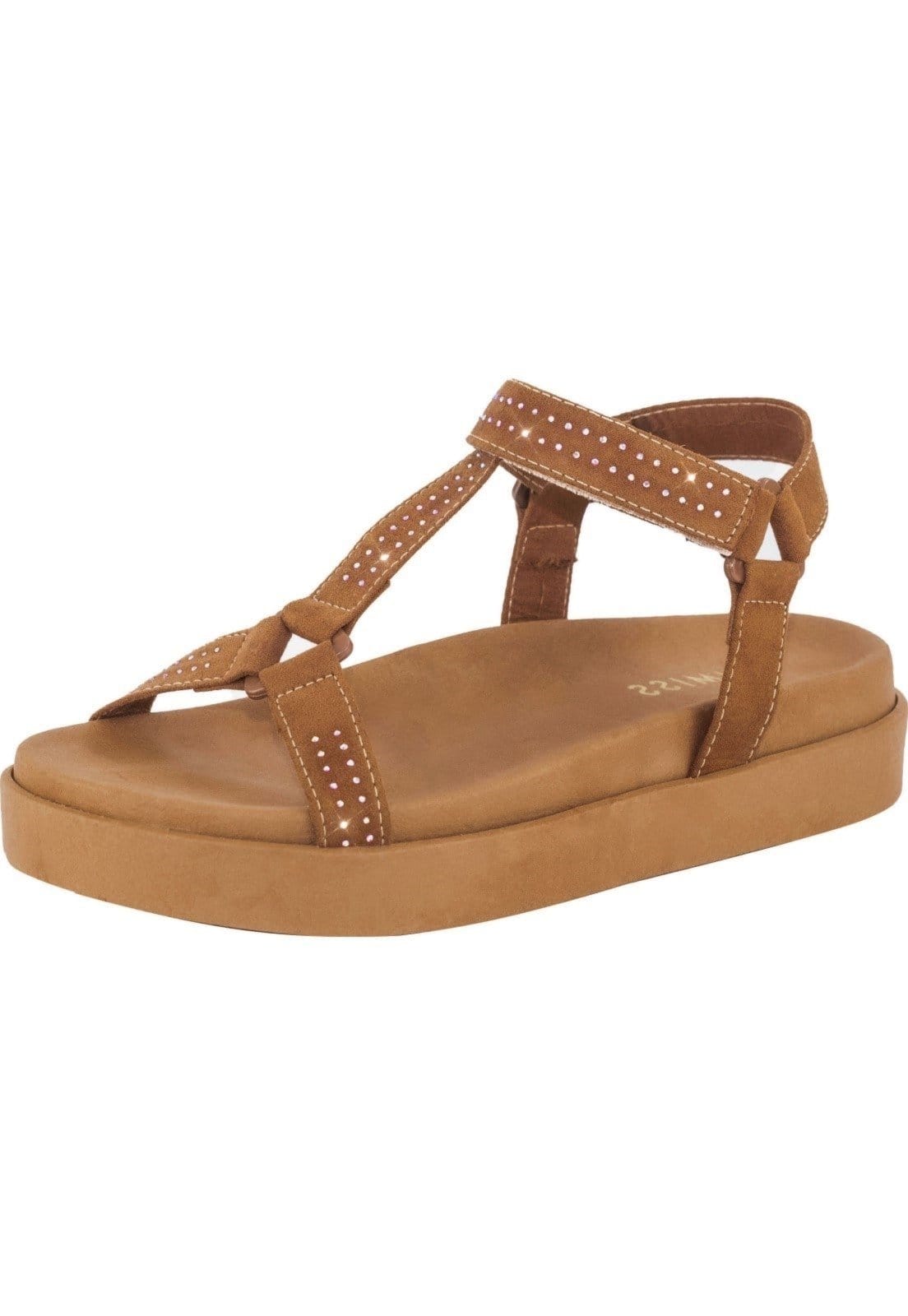 Sandália Papete Feminina Lumiss Rasteira Flat Hotfix Brilho