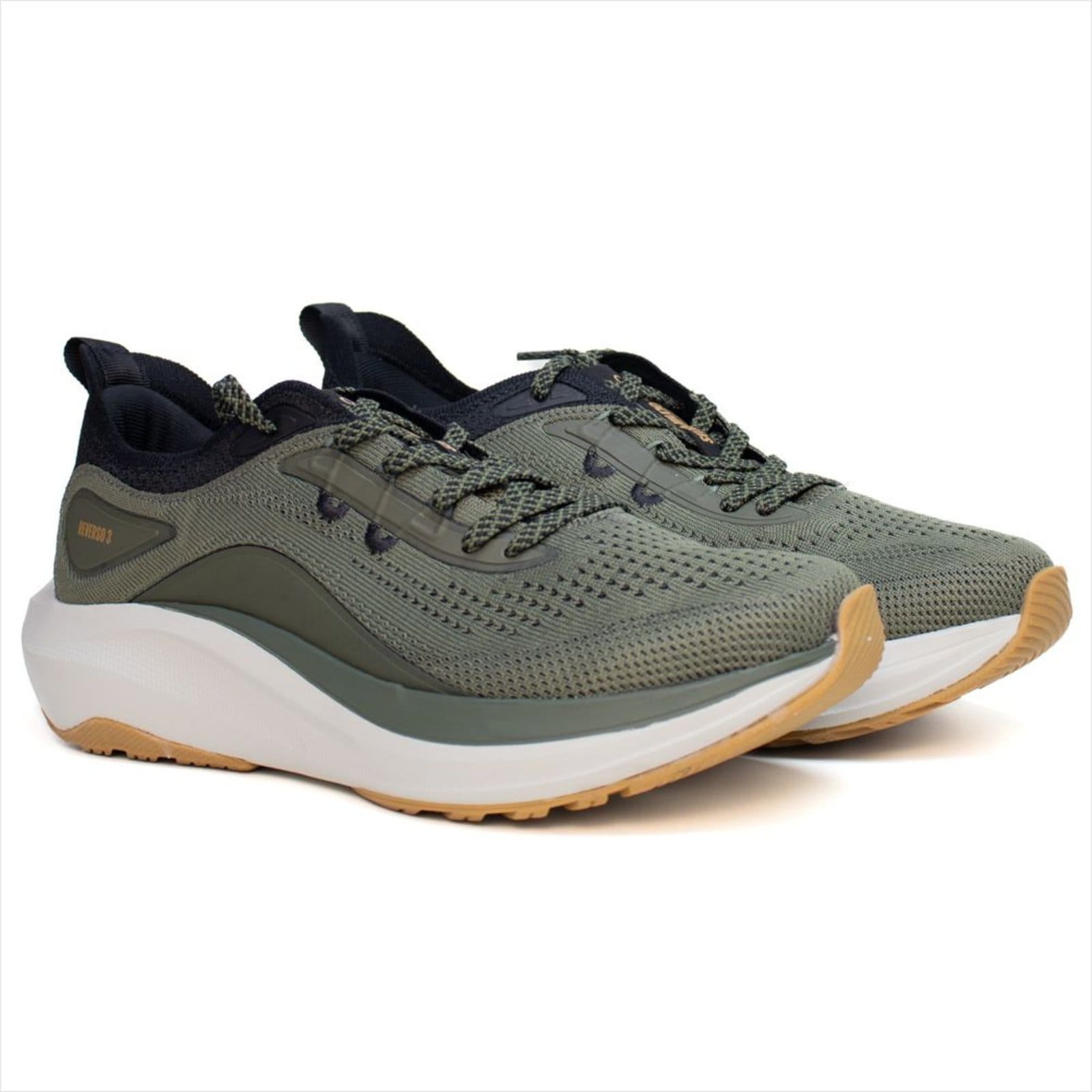 Vista 2 Tênis Olympikus Reverso 3 Masculino Militar/Preto OLYMPIKUS verde