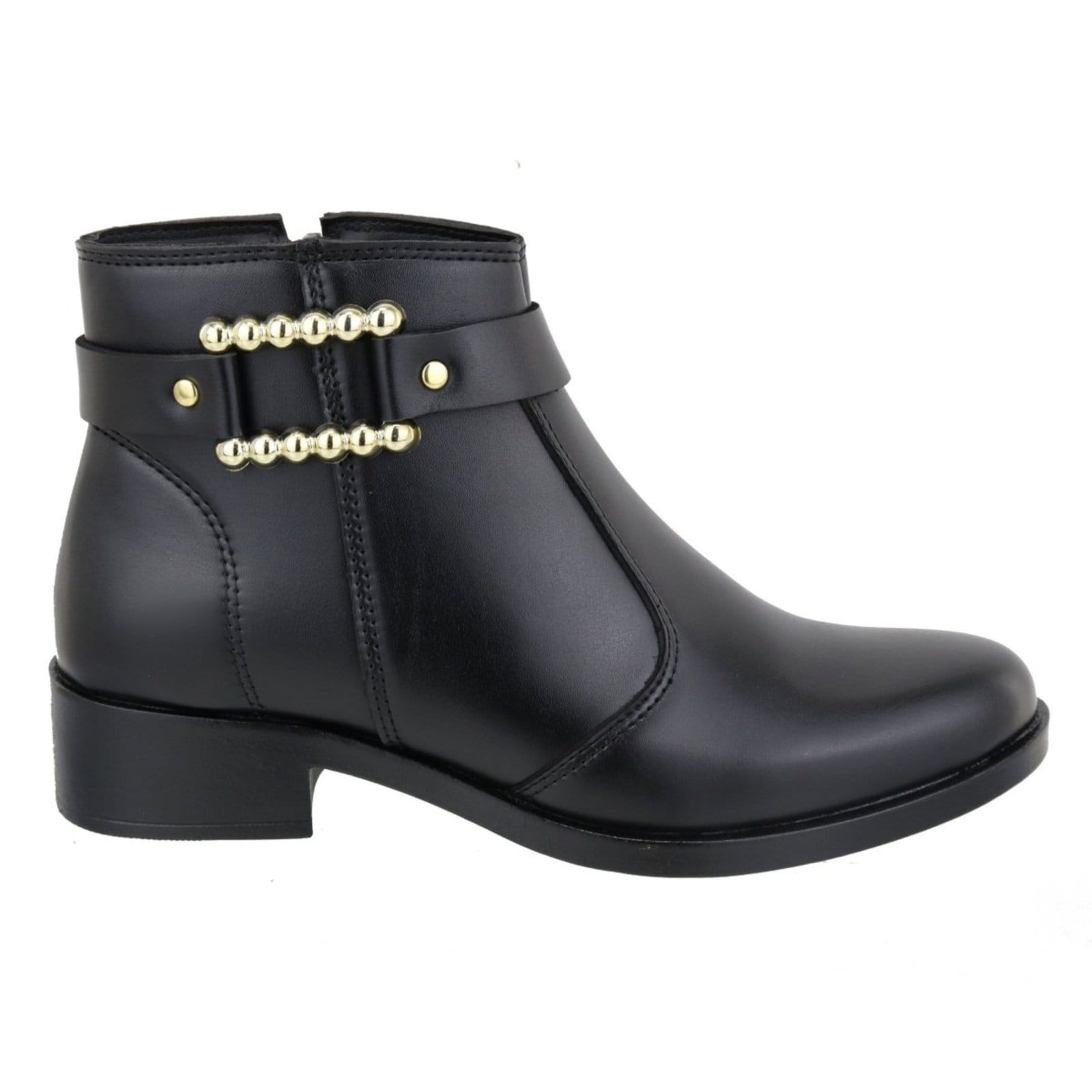 Vista 2 Bota Feminina Paula B Cano Curto Com Detalhe Em Abridão PAULA B preto