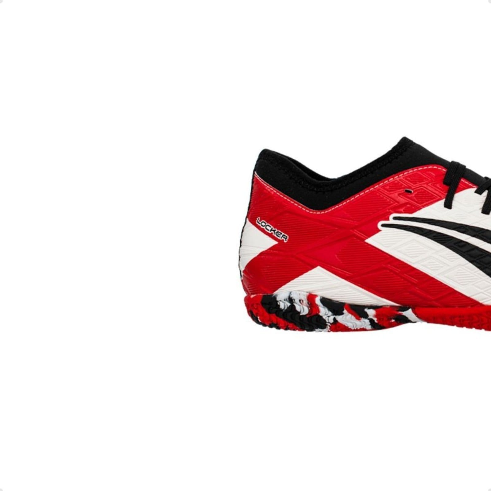 Vista 2 Chuteira Masculina Indoor Penalty Locker Y-3 Branca Penalty preto