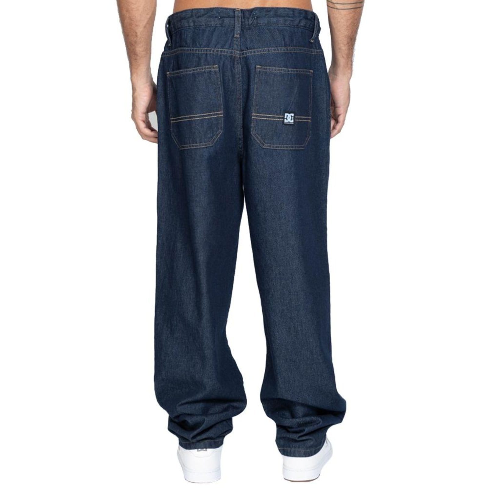 Vista 2 Calça DC Shoes Jeans Worker Baggy Indigo SM26 Azul Escuro DC Shoes azul indigo