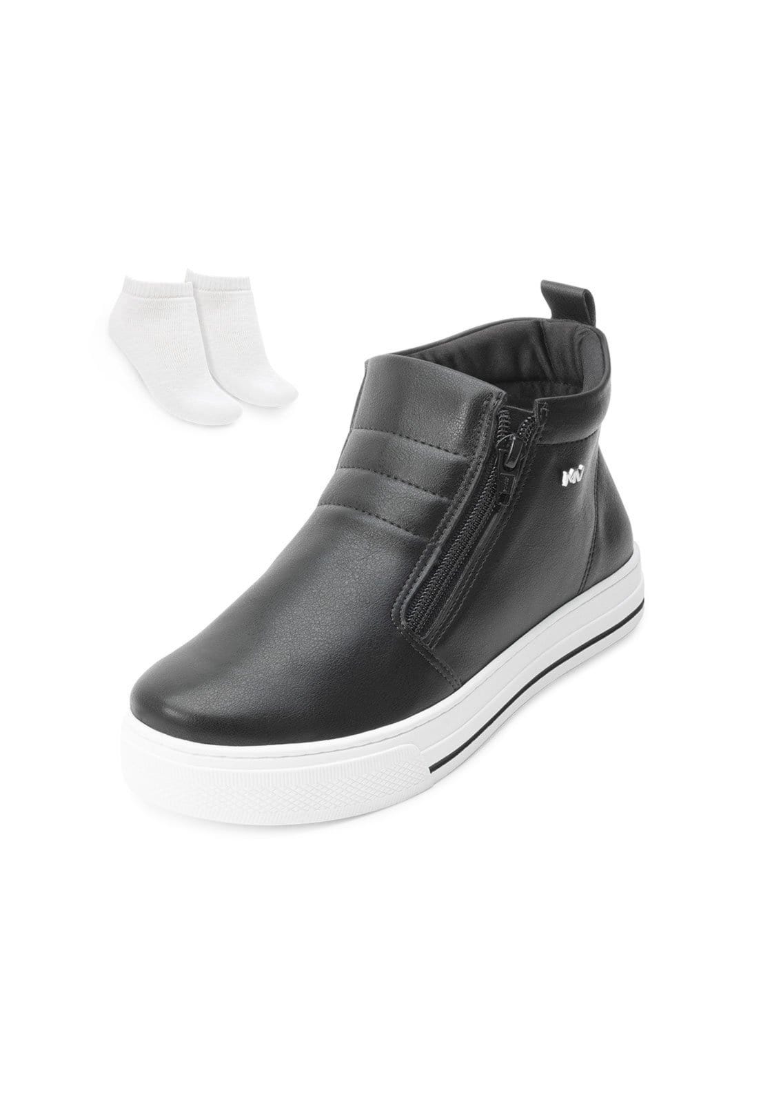 Tênis Botinha Via Marte e Meia VM24-03000 Branco