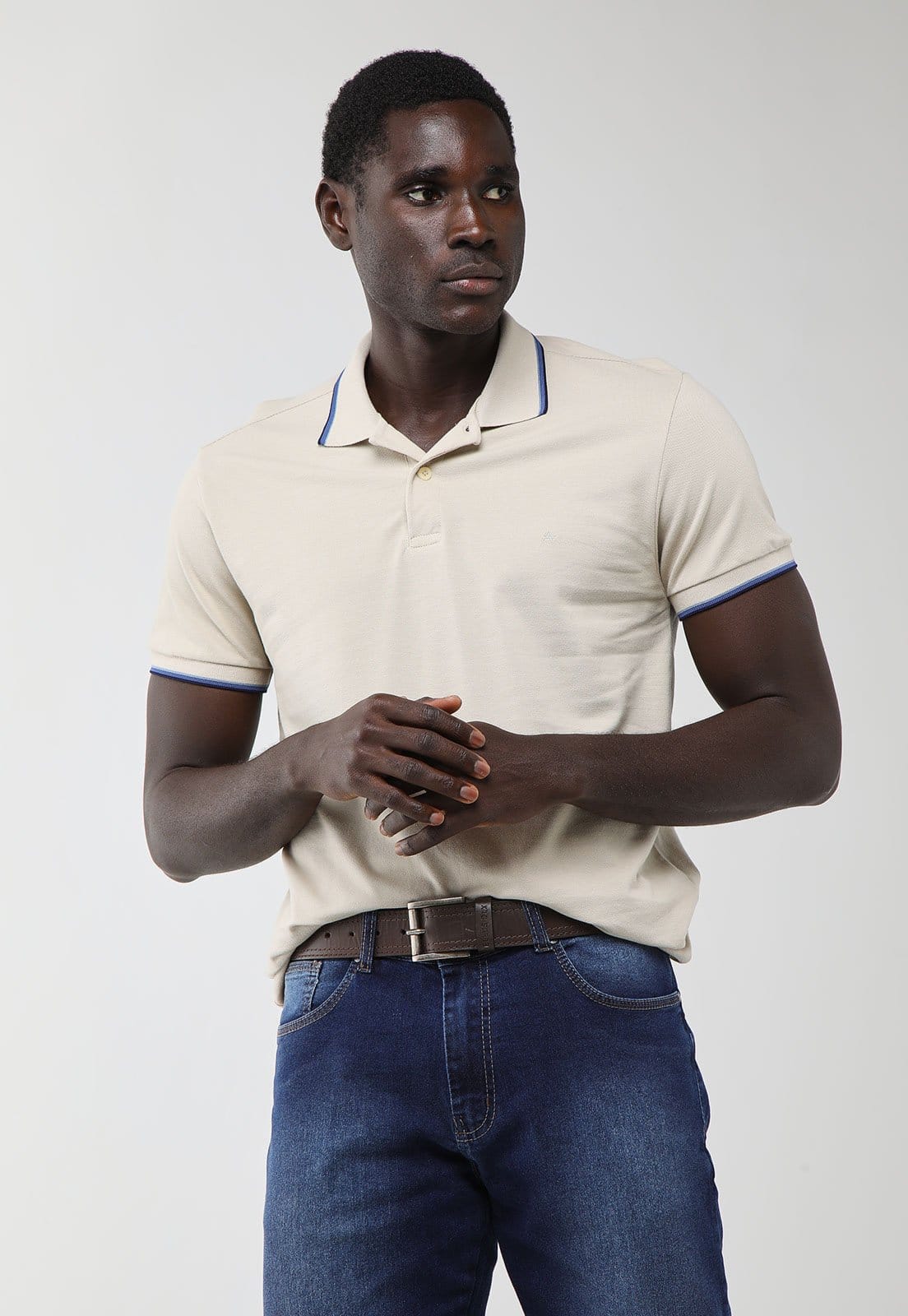 Polo Masculina Aramis Gola Contrastante