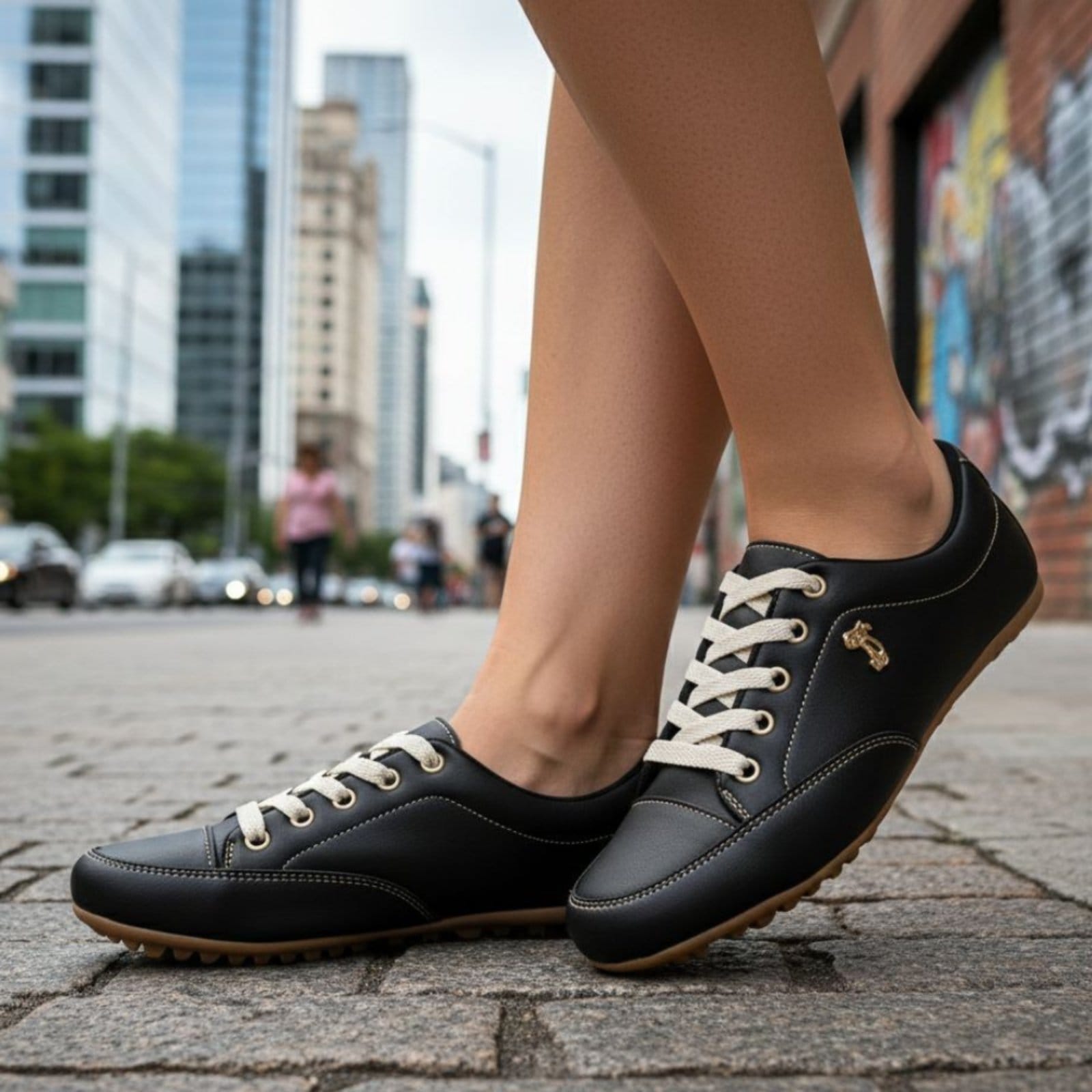 Vista 2 Tênis Feminino Gatinho ROMEU E JULIETA SHOES preto