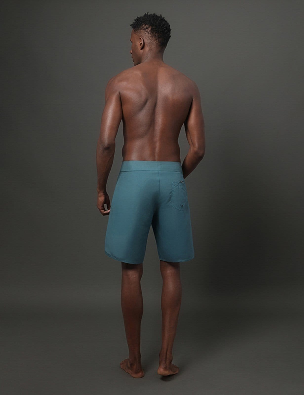 Vista 2 Bermuda D'Água Masculina Lisa Calvin Klein Swimwear Calvin Klein Jeans verde