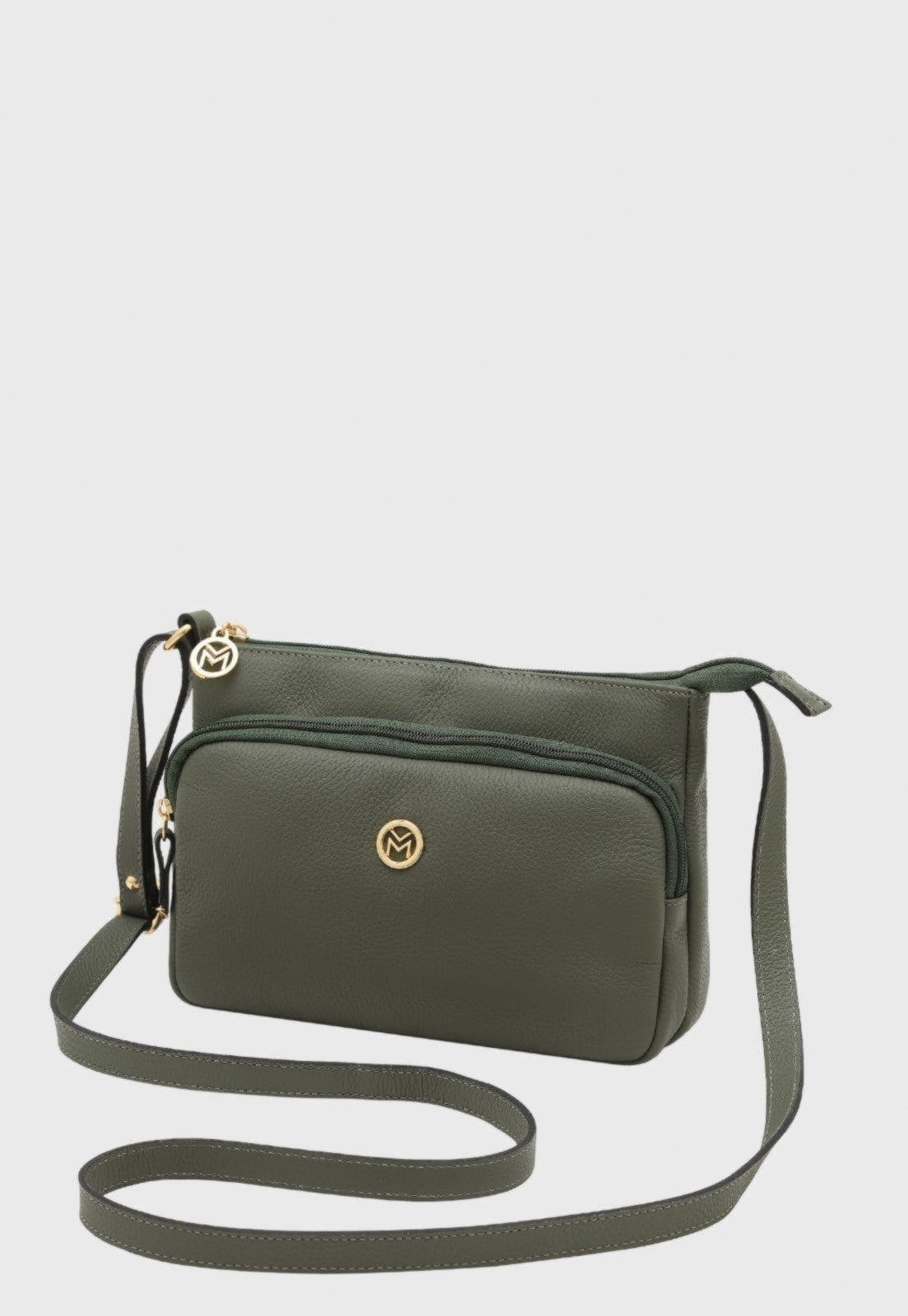 Bolsa Transversal Couro Mariart Rosalina Army