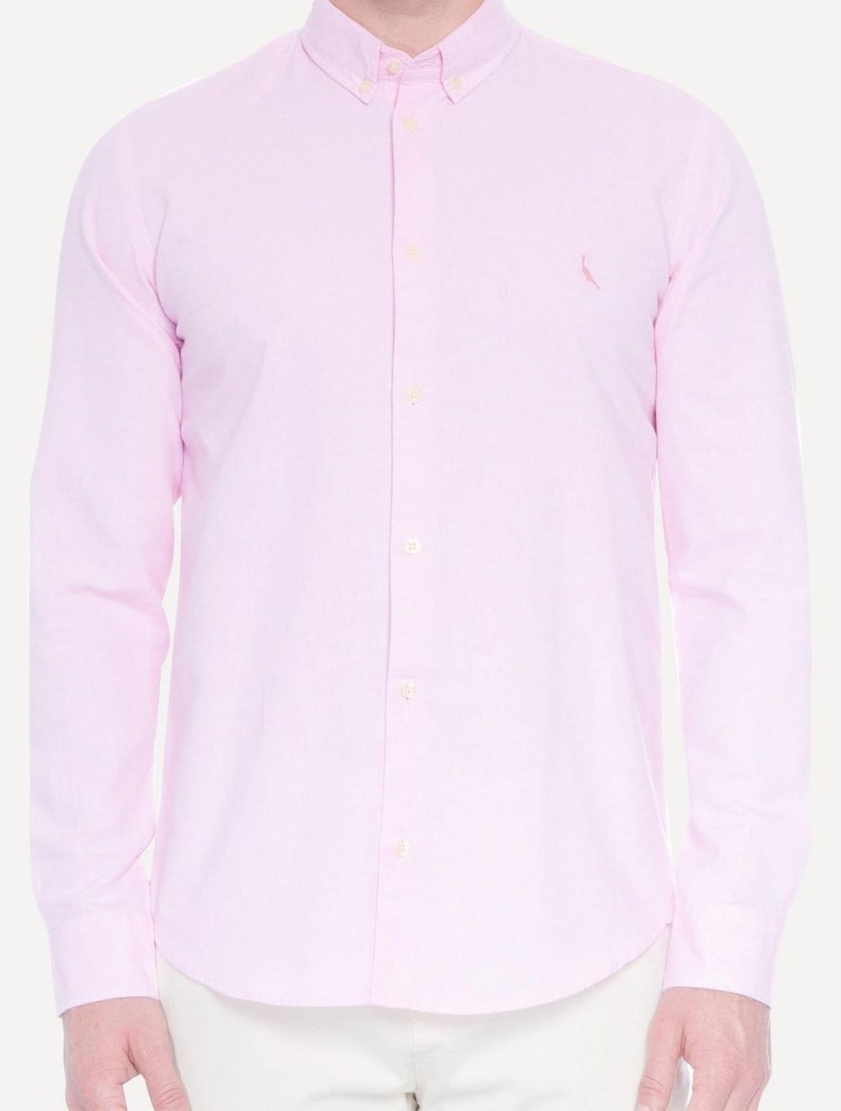Vista principal Camisa Reserva Masculina Oxford Color Icon Claro Reserva rosa