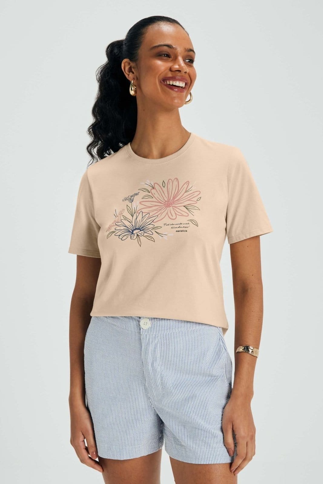 Short Feminino Tricoline Fio Tinto Marialícia